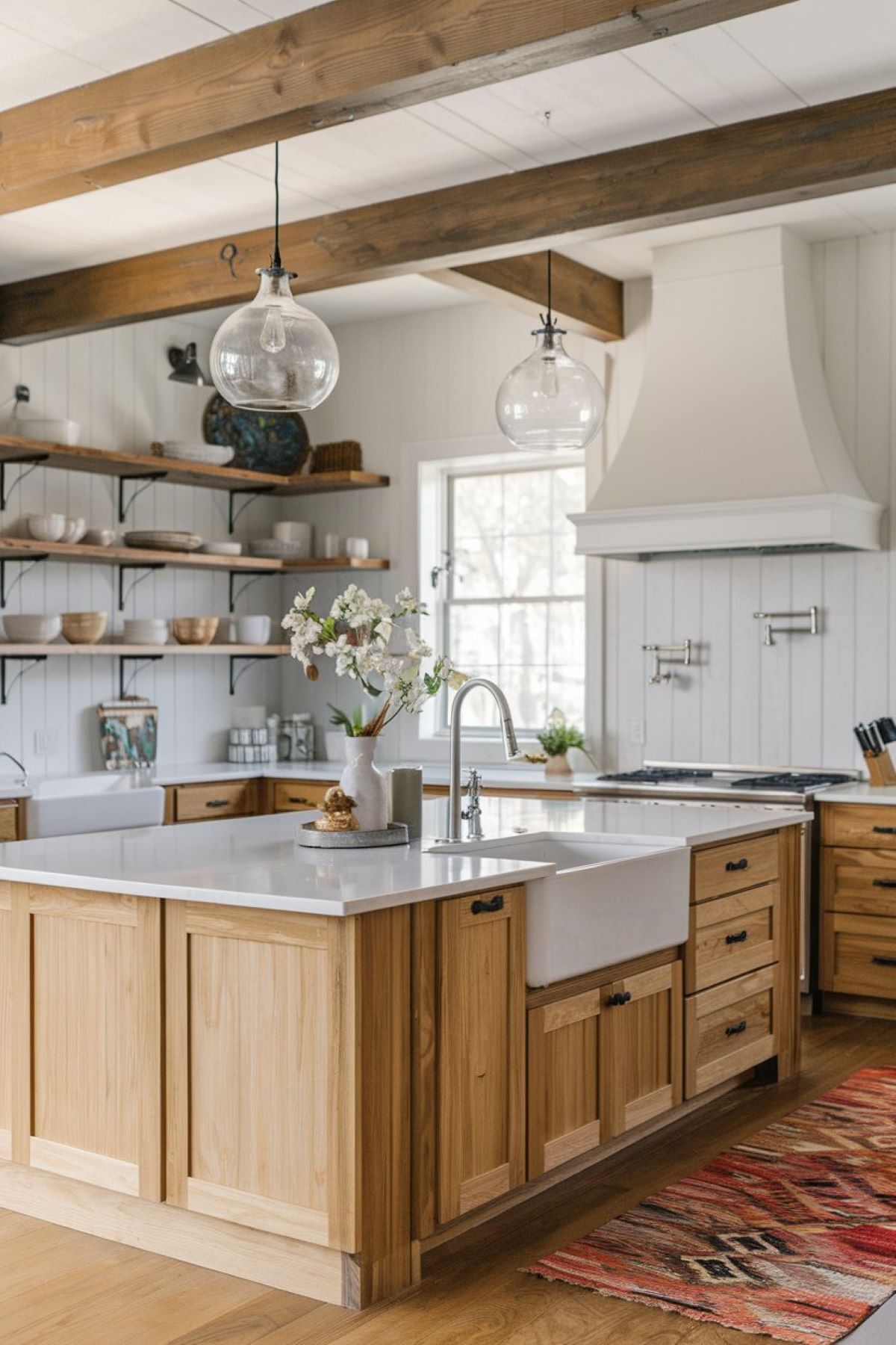 farmhouse kitchen idea with rustic undertones