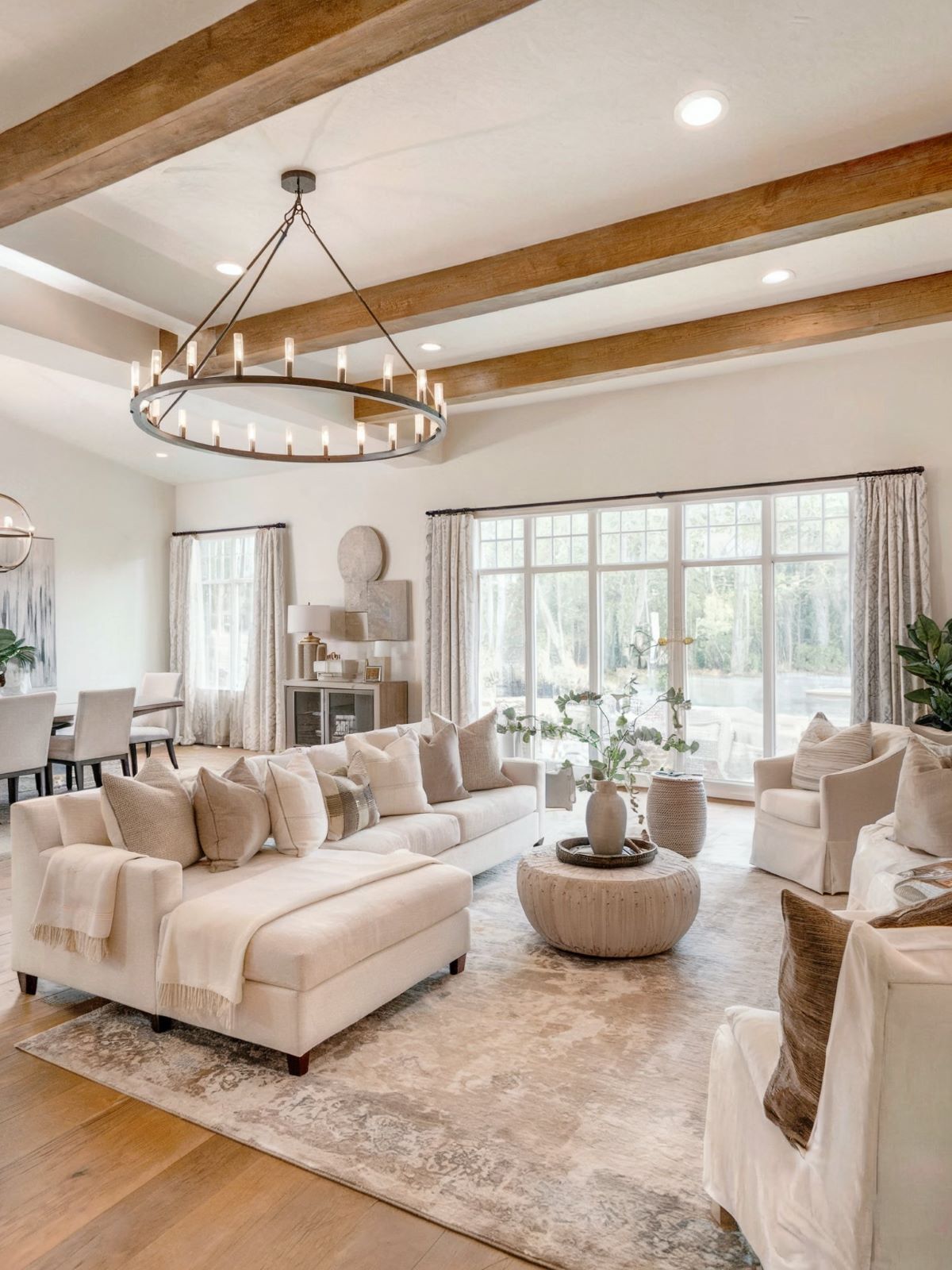 farmhouse living room decor ceiling design