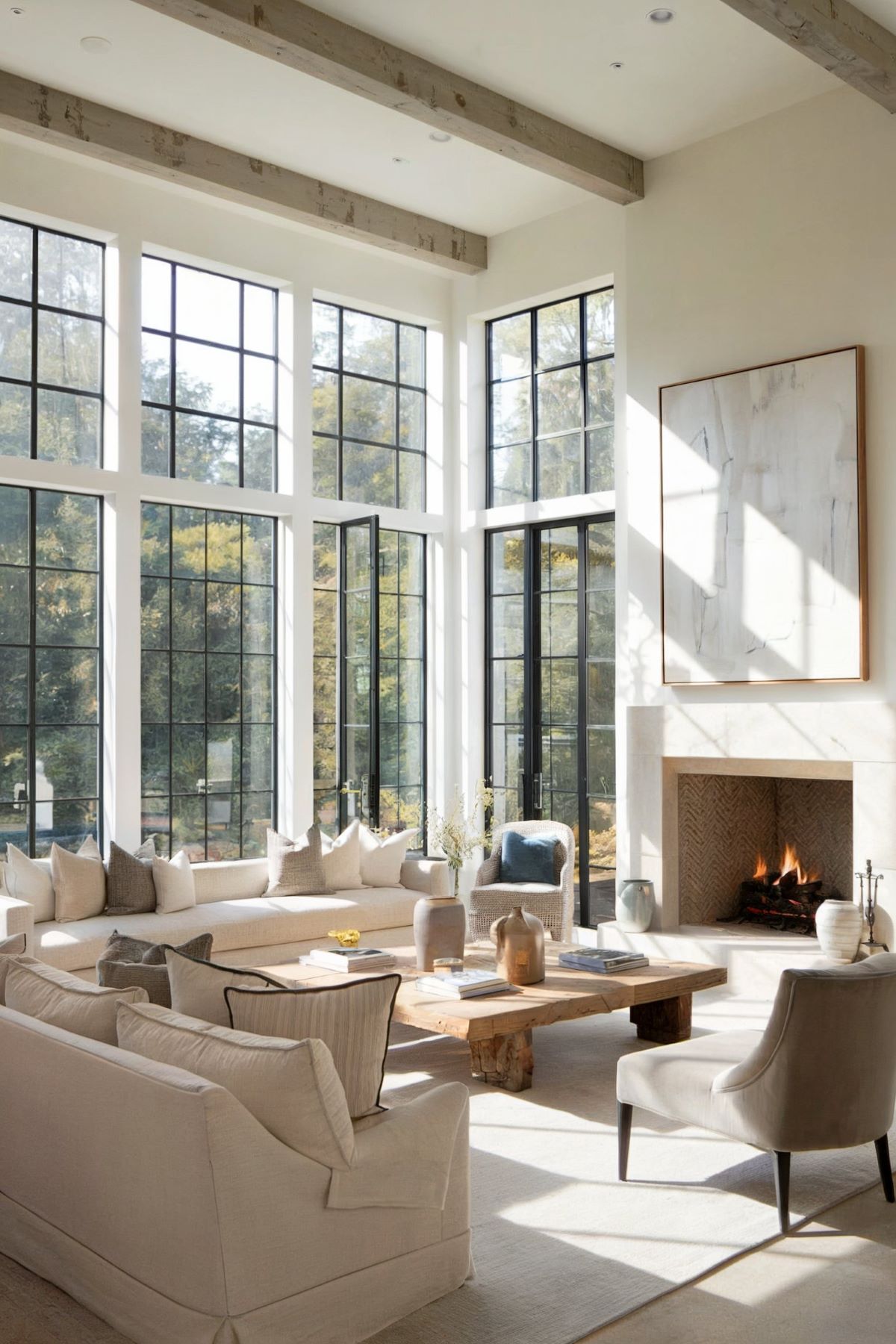 farmhouse living room decor modern