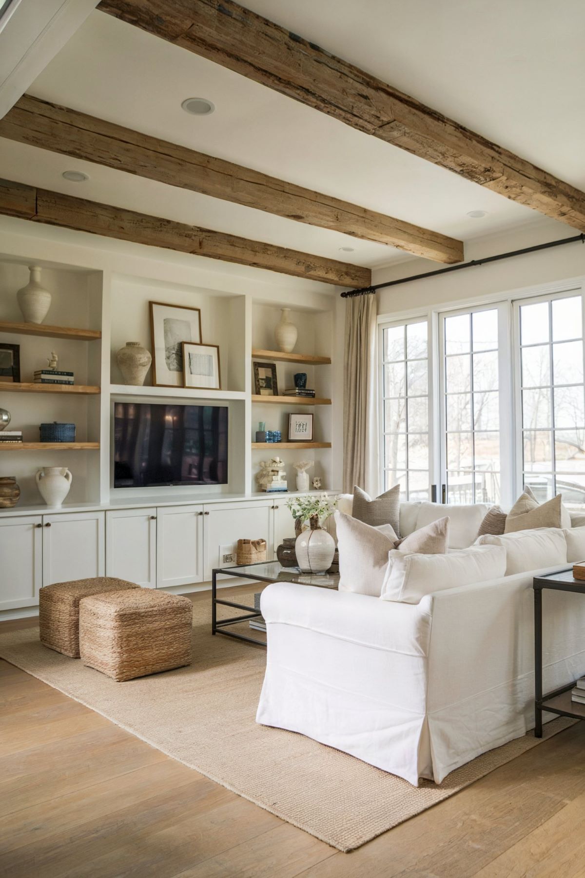 farmhouse living room decor rustic