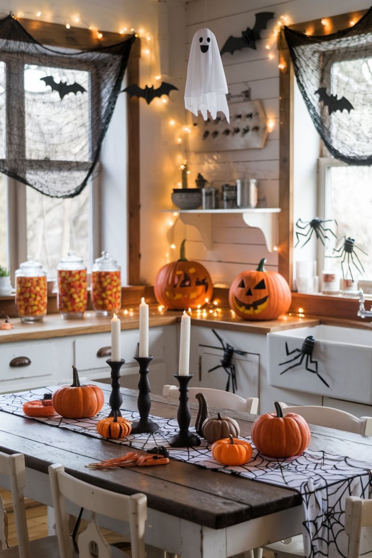 halloween themed farmhouse kitchen idea
