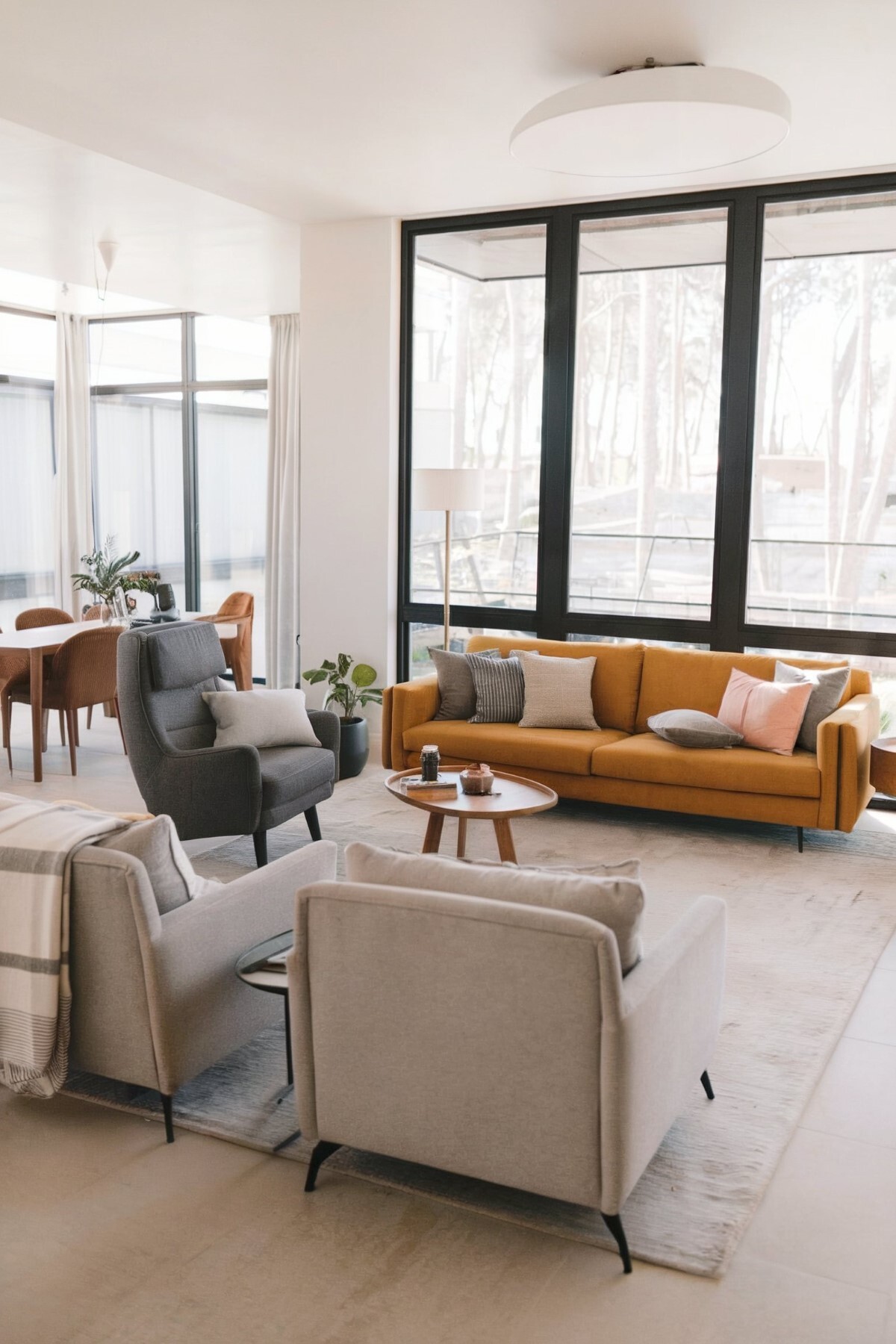 home decor ideas small living room modern interior design well lit living room featuring a dining area