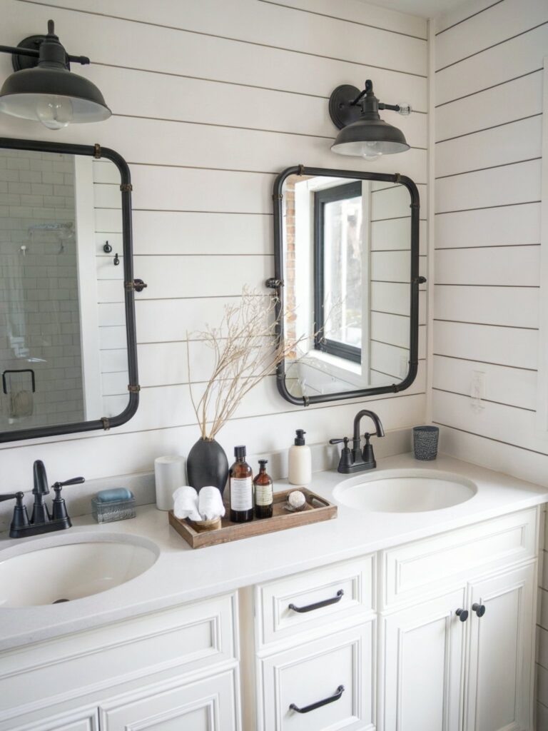 43 Irresistible Farmhouse Bathroom Vanity Ideas to Inspire Your Next ...