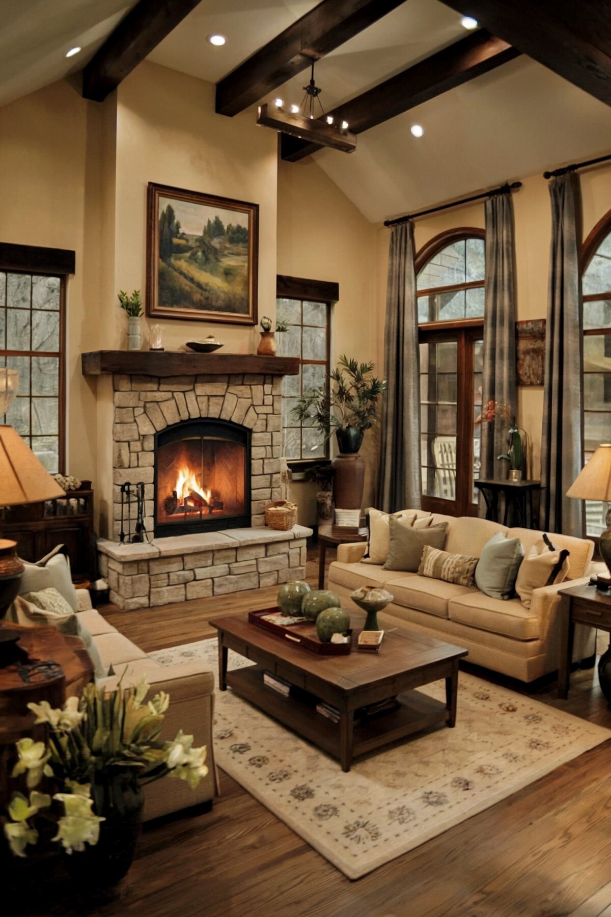 living room designs small spaces modern color schemes cozy living room with a high vaulted ceiling and beige colored sofas