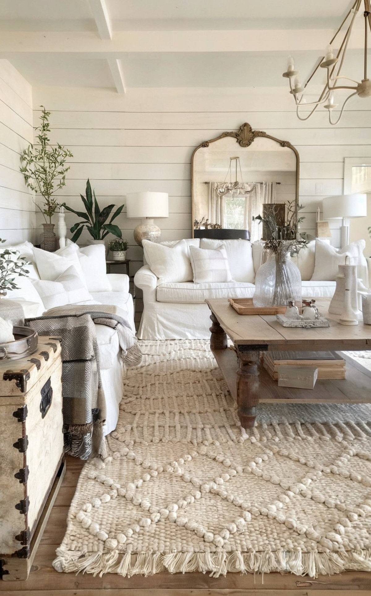 living room designs small spaces modern farmhouse white living room walls with wooden paneling and an overall white aesthetic,