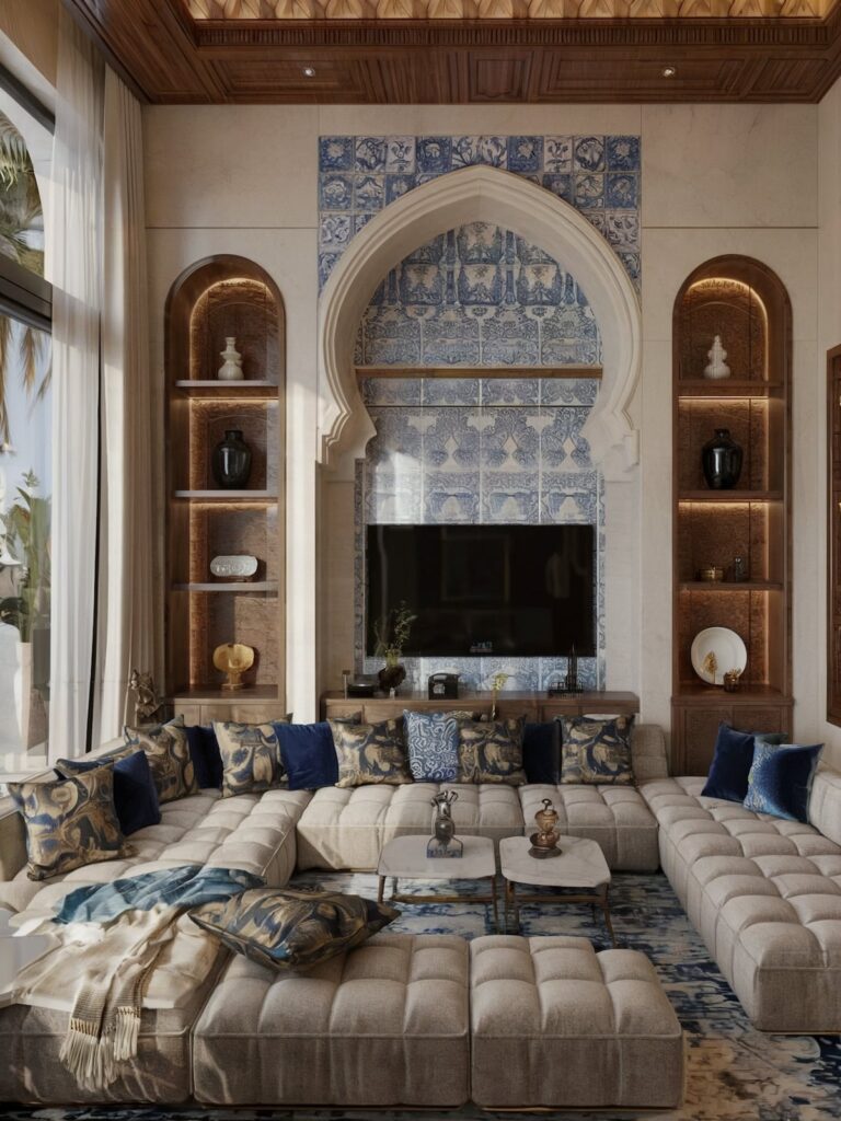 luxury arabic Moroccan inspired living room design