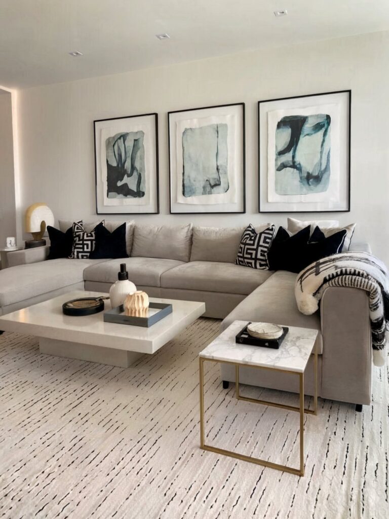 luxury living room decor gray