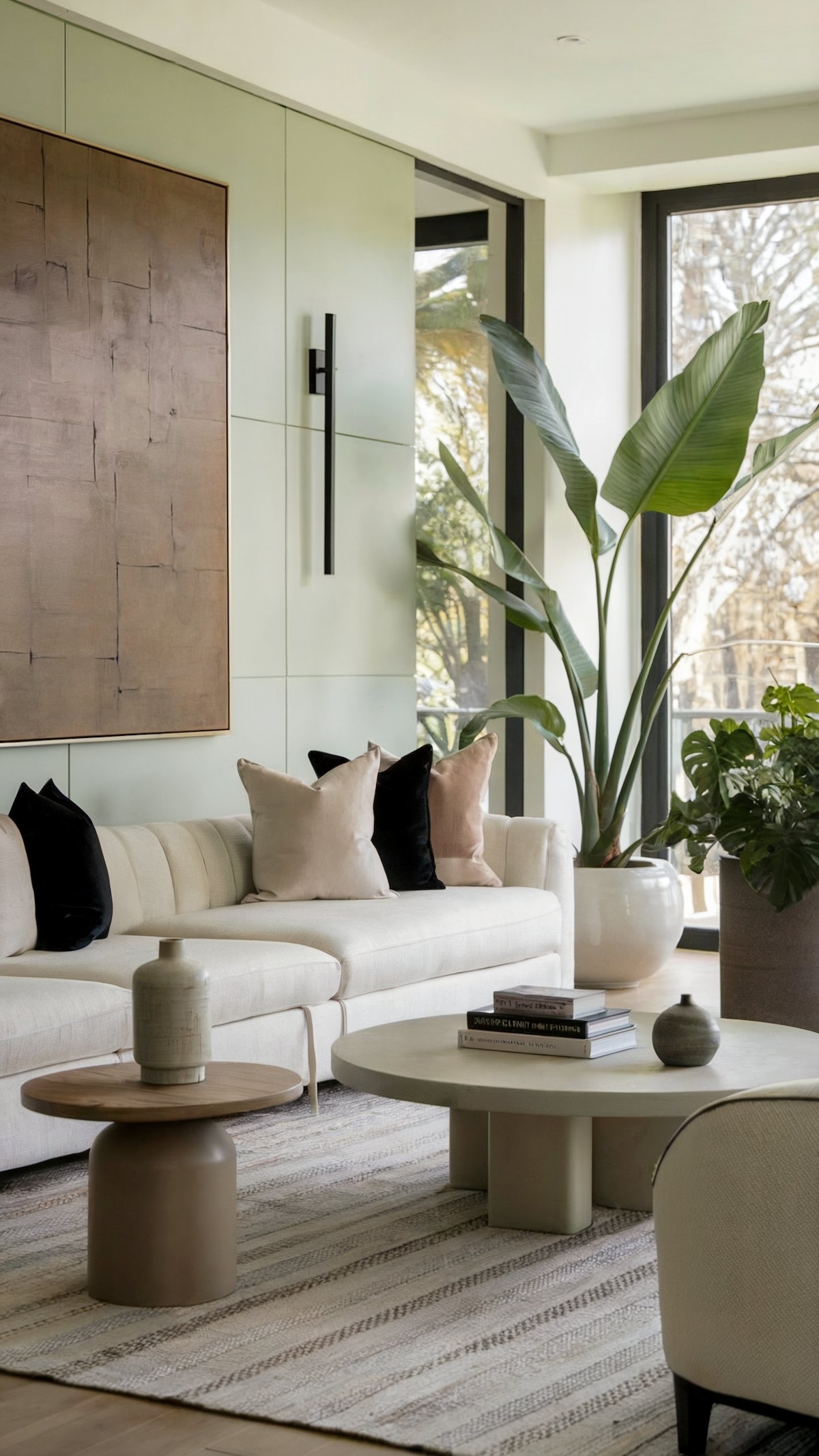 luxury living room design green