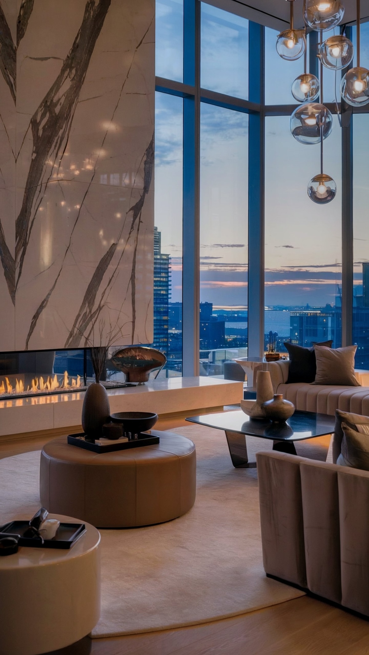 luxury penthouse living room decor
