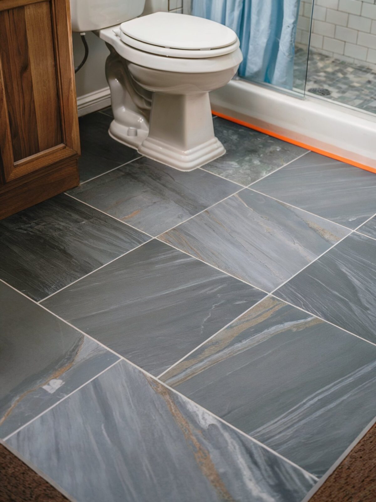 luxury vinyl tile bathroom slate floor adorned withlarge luxury gray vinyl slate tiles