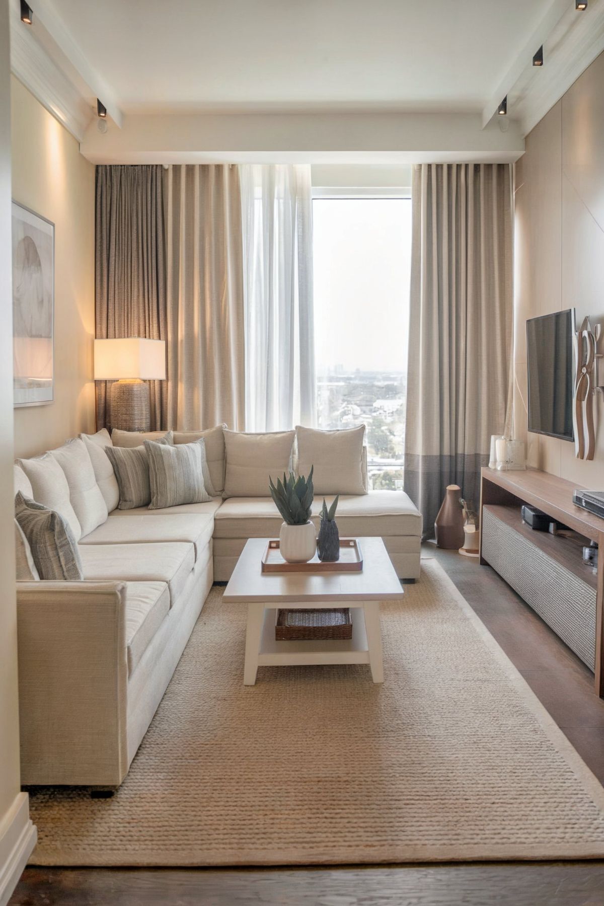 minimalist living room ideas minimalism a big television white chair open window