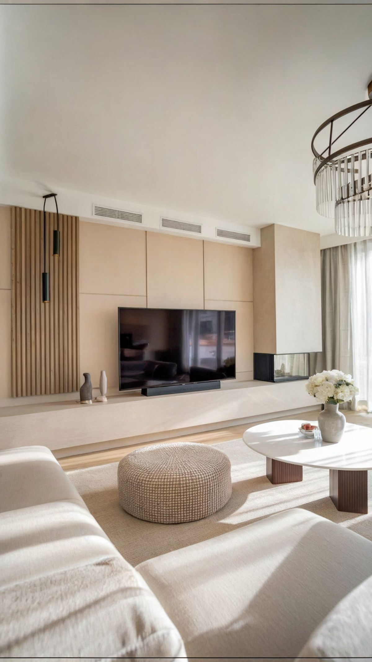 minimalist living room ideas tv white chair