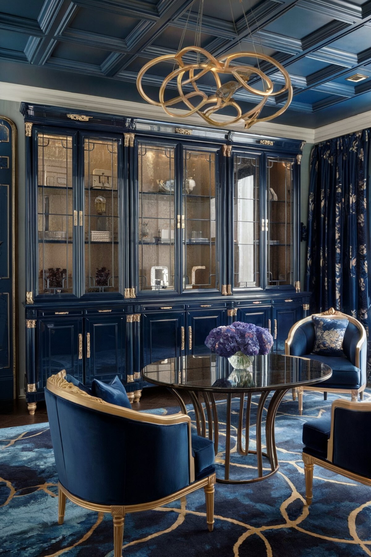 minimalist luxury dining room design ideas luxurious room with a deep blue theme