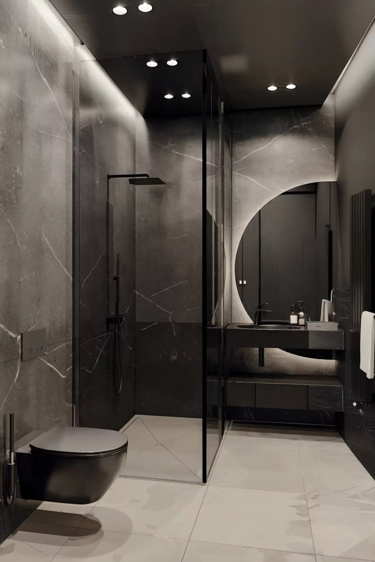 modern bathroom design black luxury