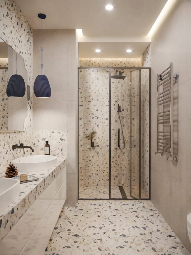 modern bathroom design terrazzo