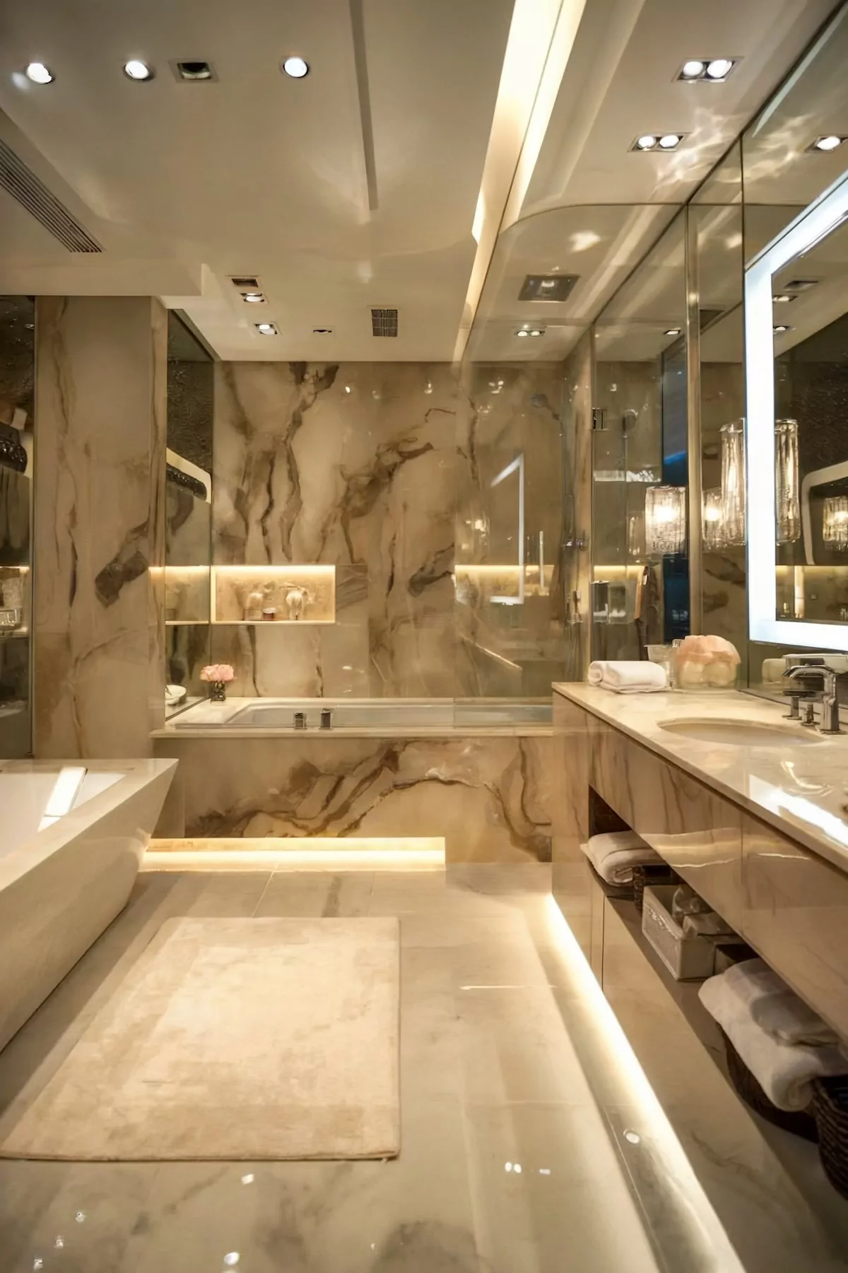 modern bathroom ideas luxury master bath beige