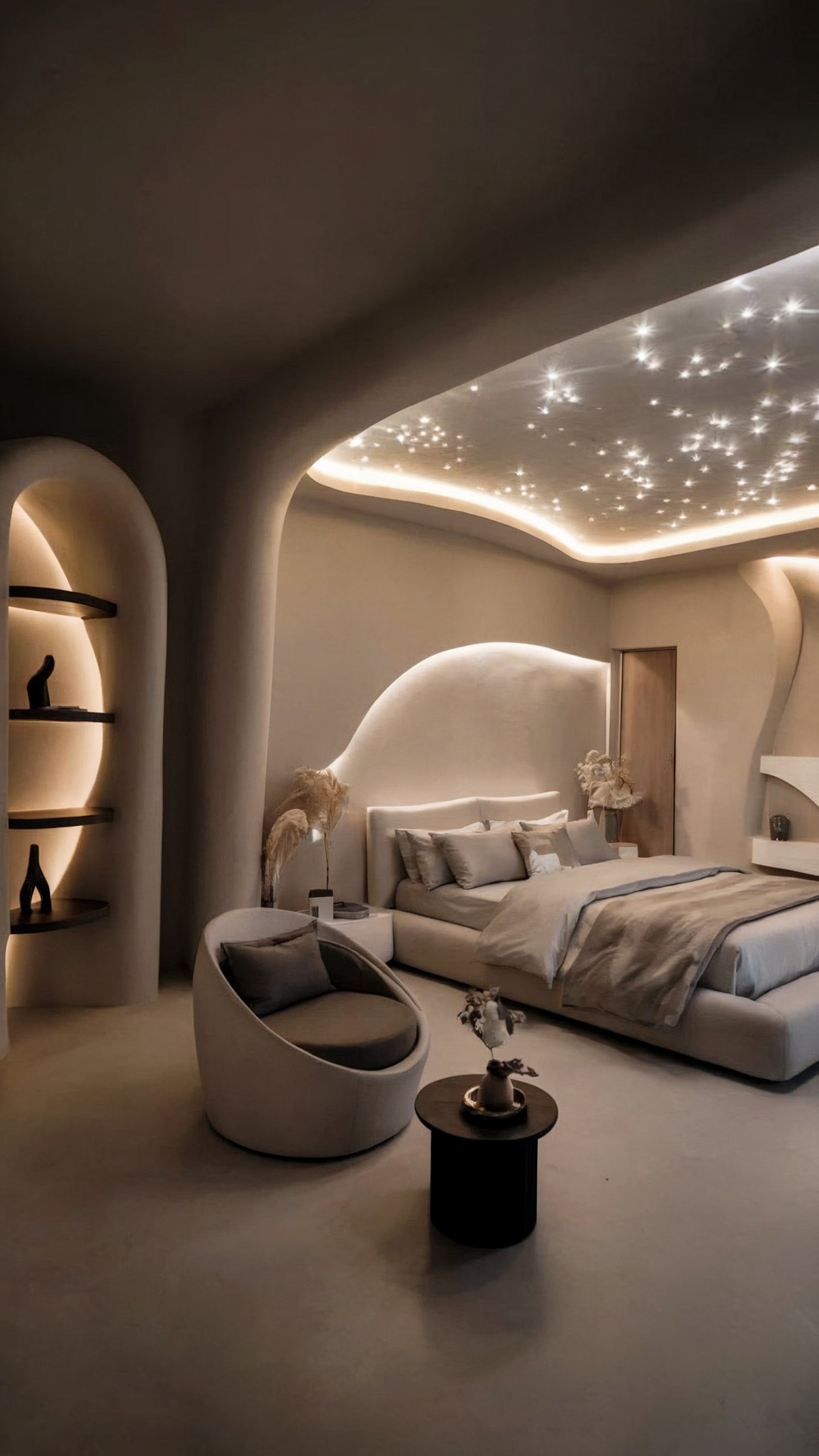 modern bedroom decor led lights rare and modern design with unique ceiling illuminated with soft glowing lights