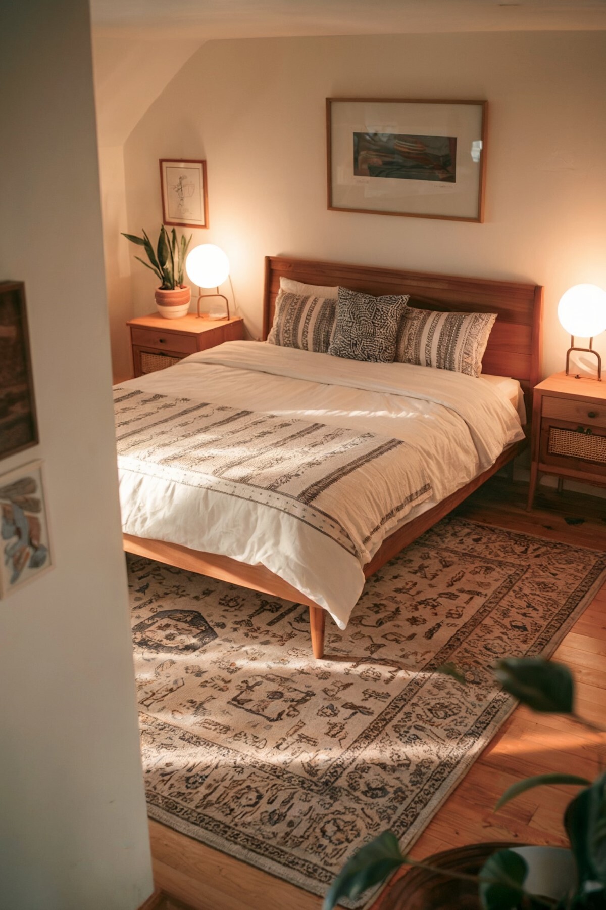 modern bedroom design cozy cozy bedroom setting with a wooden bed and wooden nightstands