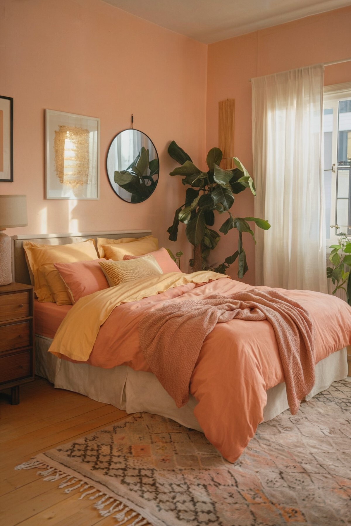 modern bedroom ideas colorful cozy bedroom with pastel colored walls painted in a soft peach hue