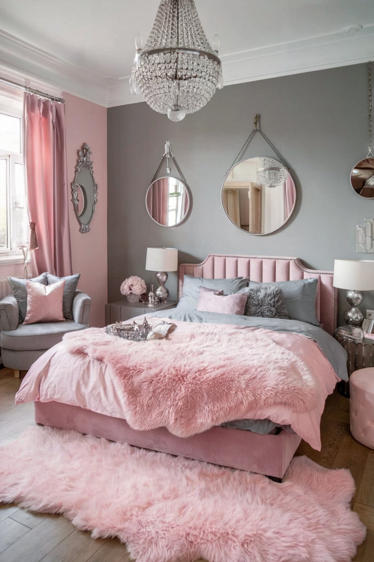 modern bedroom ideas pink and grey luxurious bedroom with a dominant pink and gray color scheme