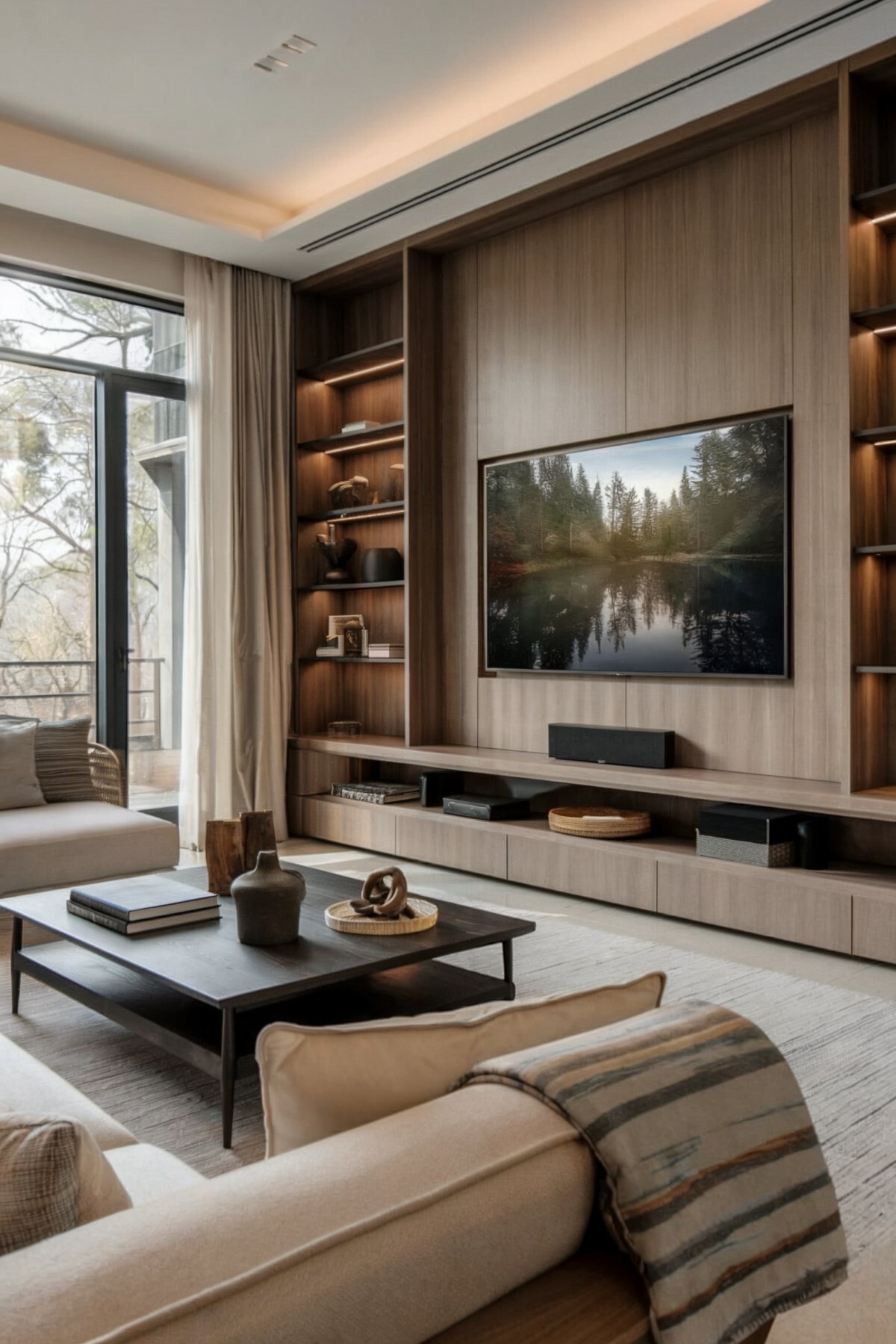 modern tv cabinet design for living room small living room with a large wooden entertainment unit housing a tv