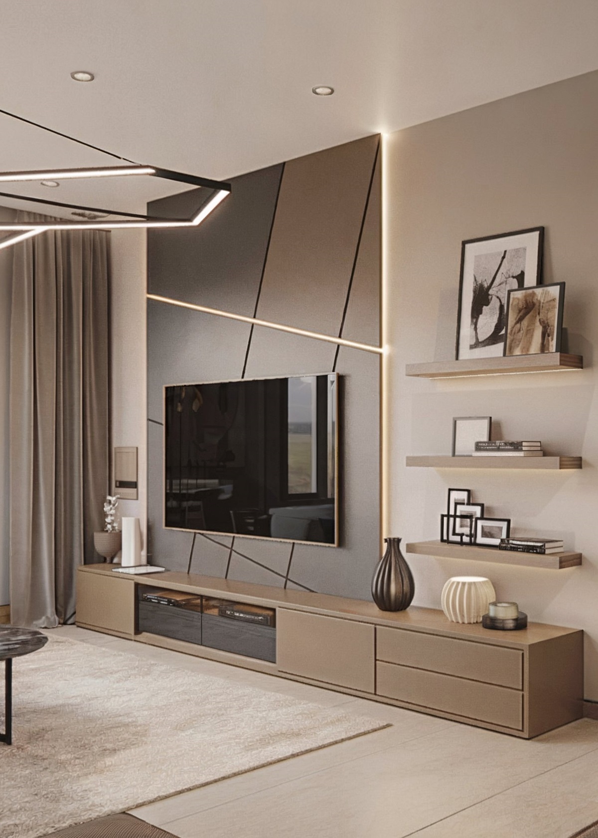 modern tv wall design ideas living room small modern living room with tv embedded in a uniquely designed wall