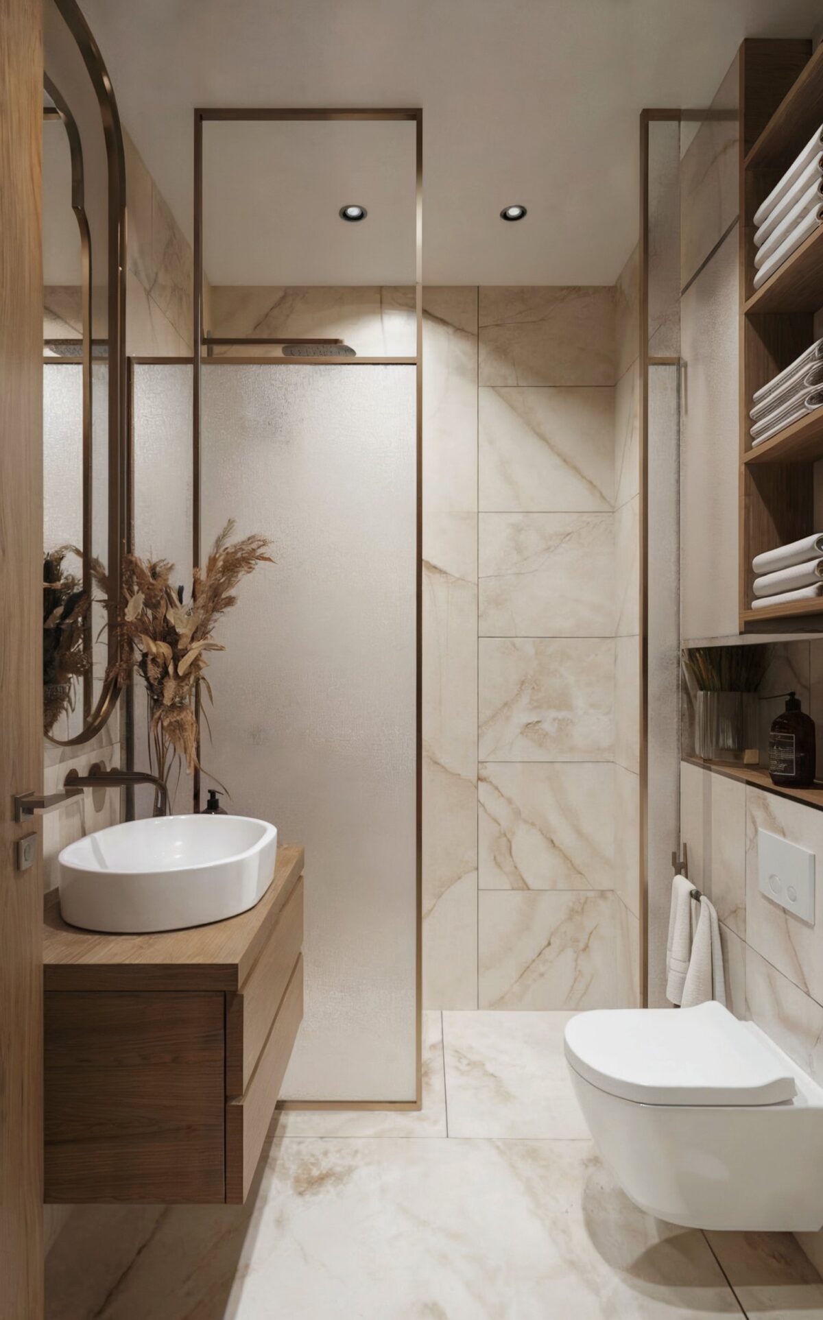 modern bathroom decor ideas small luxe earthy