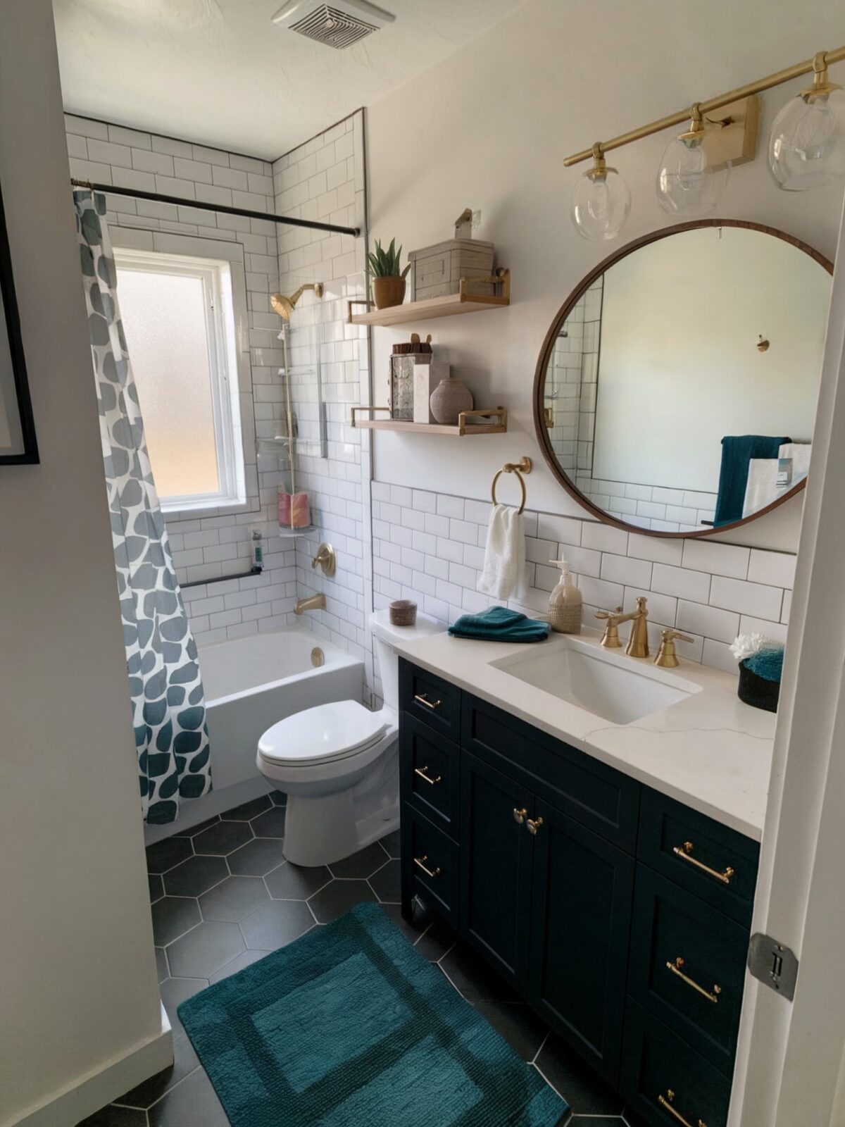 navy vanity bathroom ideas farmhouse with gold fixtures