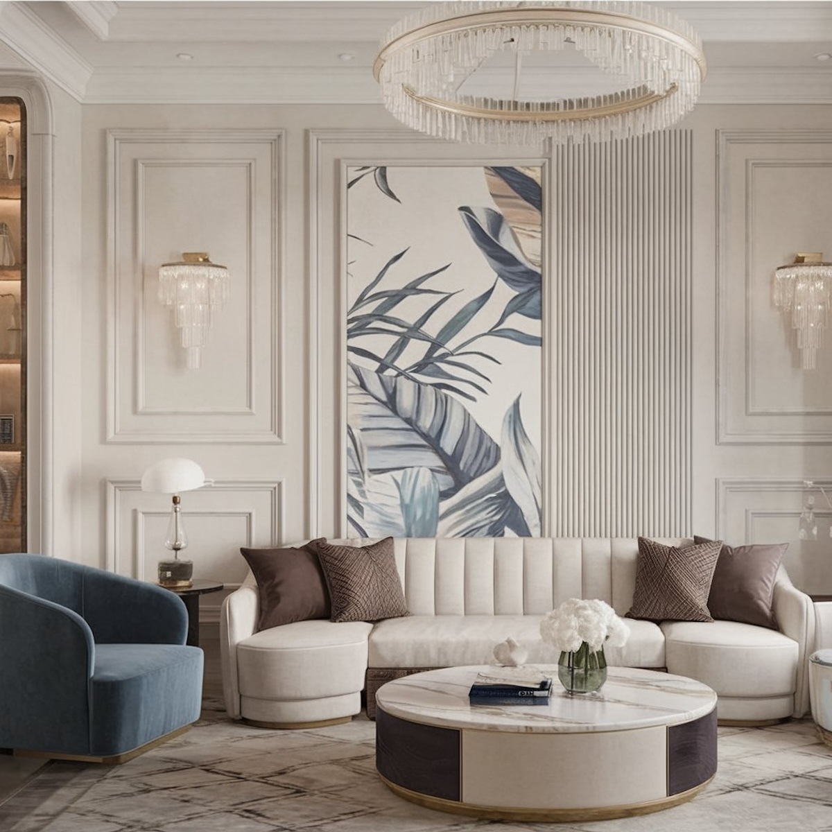 neo classic living room luxury decor