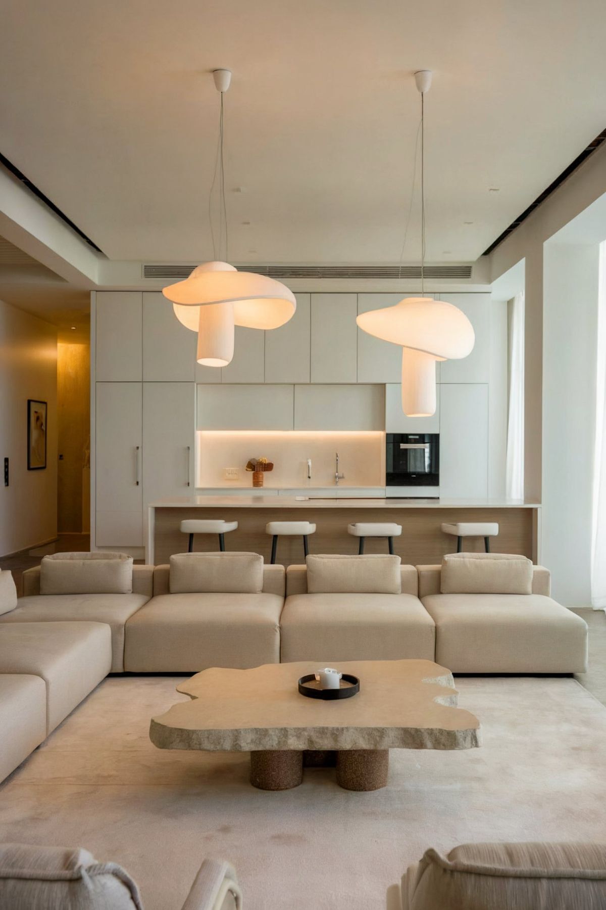 open concept kitchen living room decor minimalist