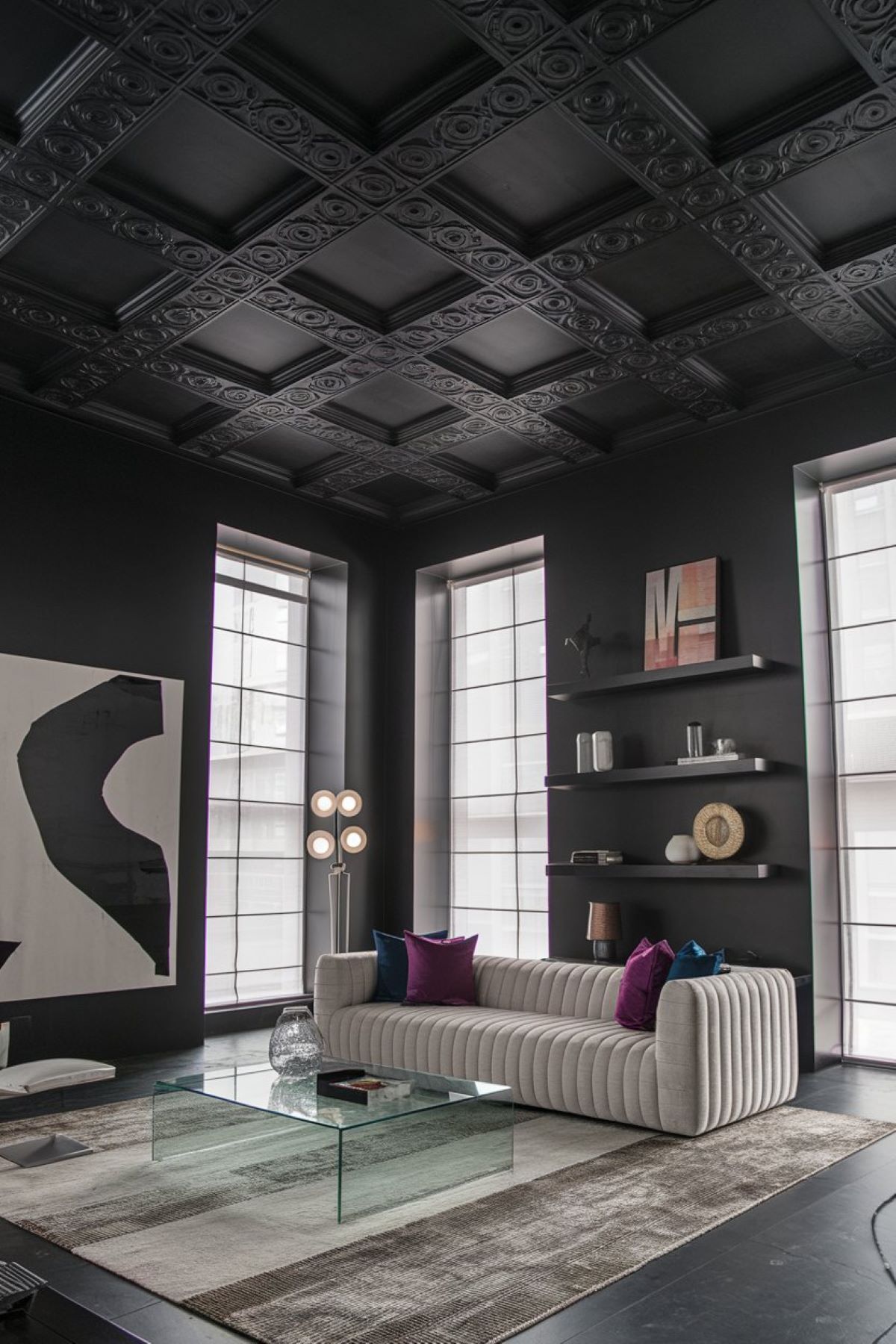 plaster ceiling design modern living room black elegant ceiling design