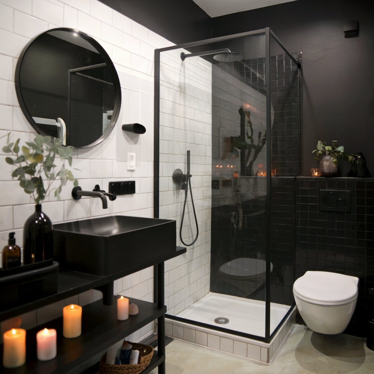 small bathroom decor ideas modern black