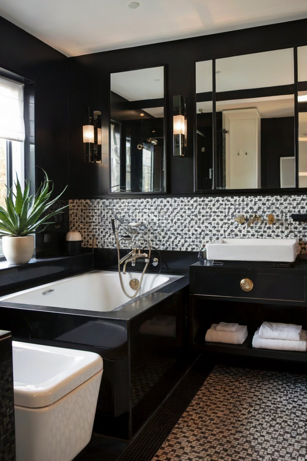 small black and white bathroom ideas modern decor