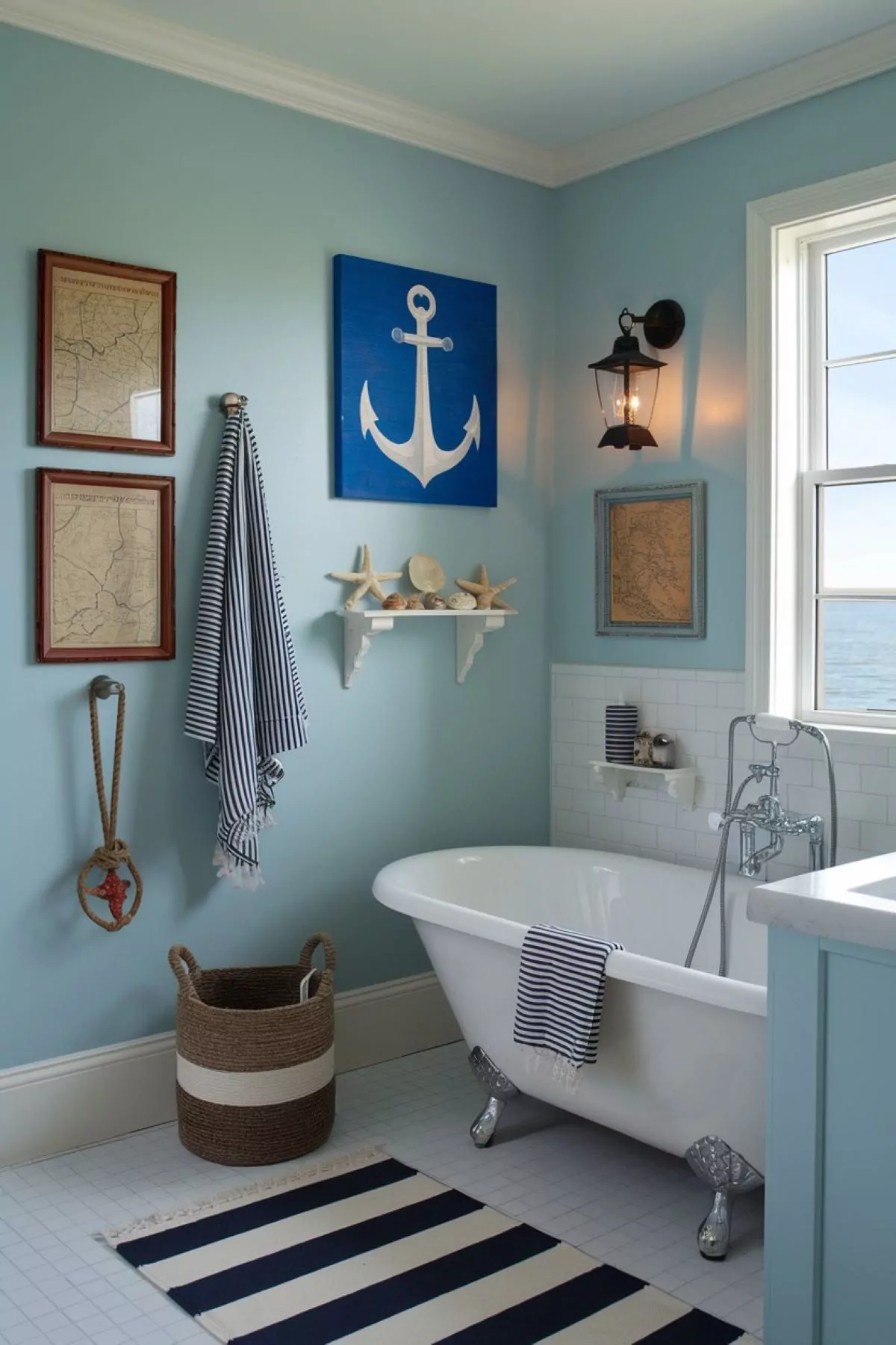 small coastal bathroom wall decor nautical theme wall decor