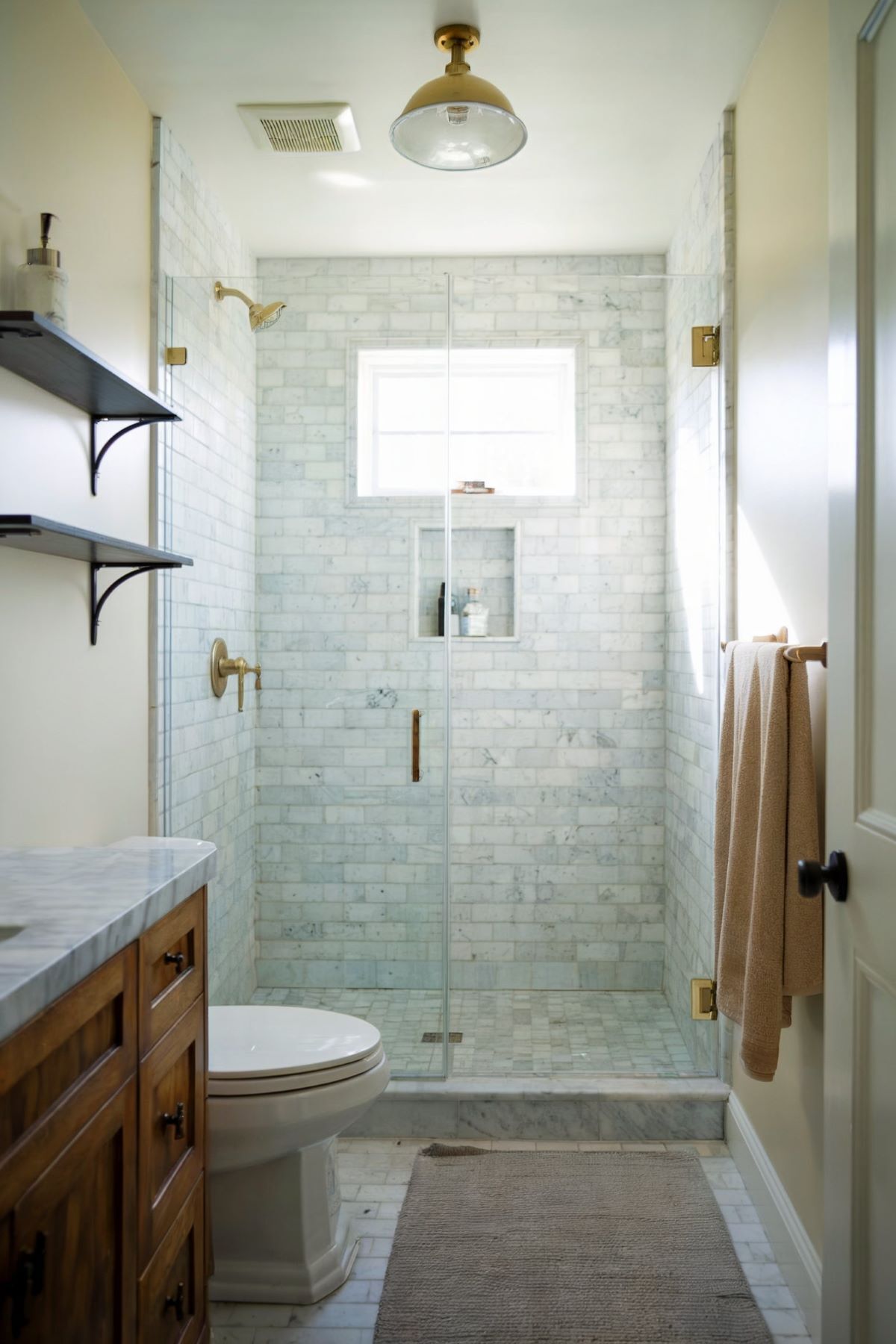 small farmhouse bathroom floor tile ideas