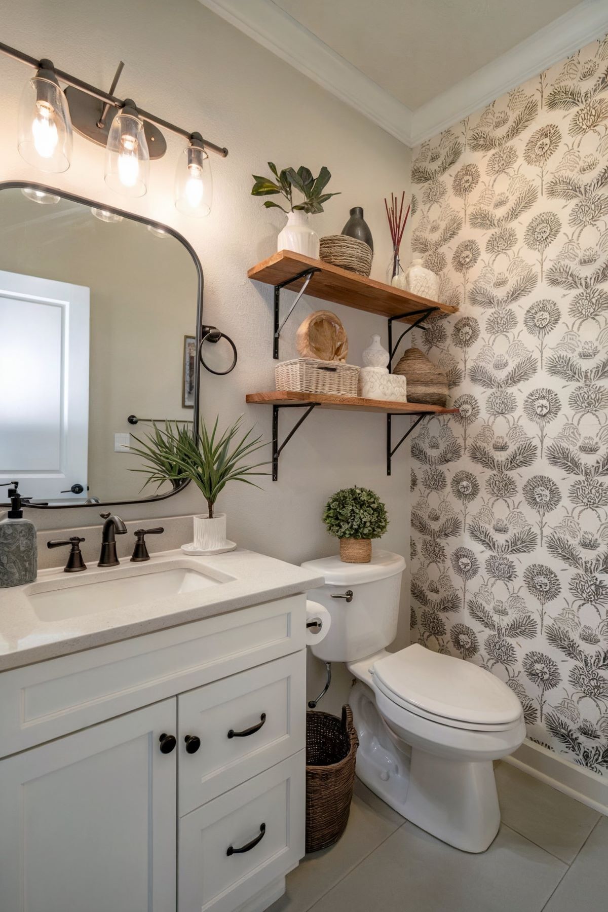 small farmhouse bathroom idea guest