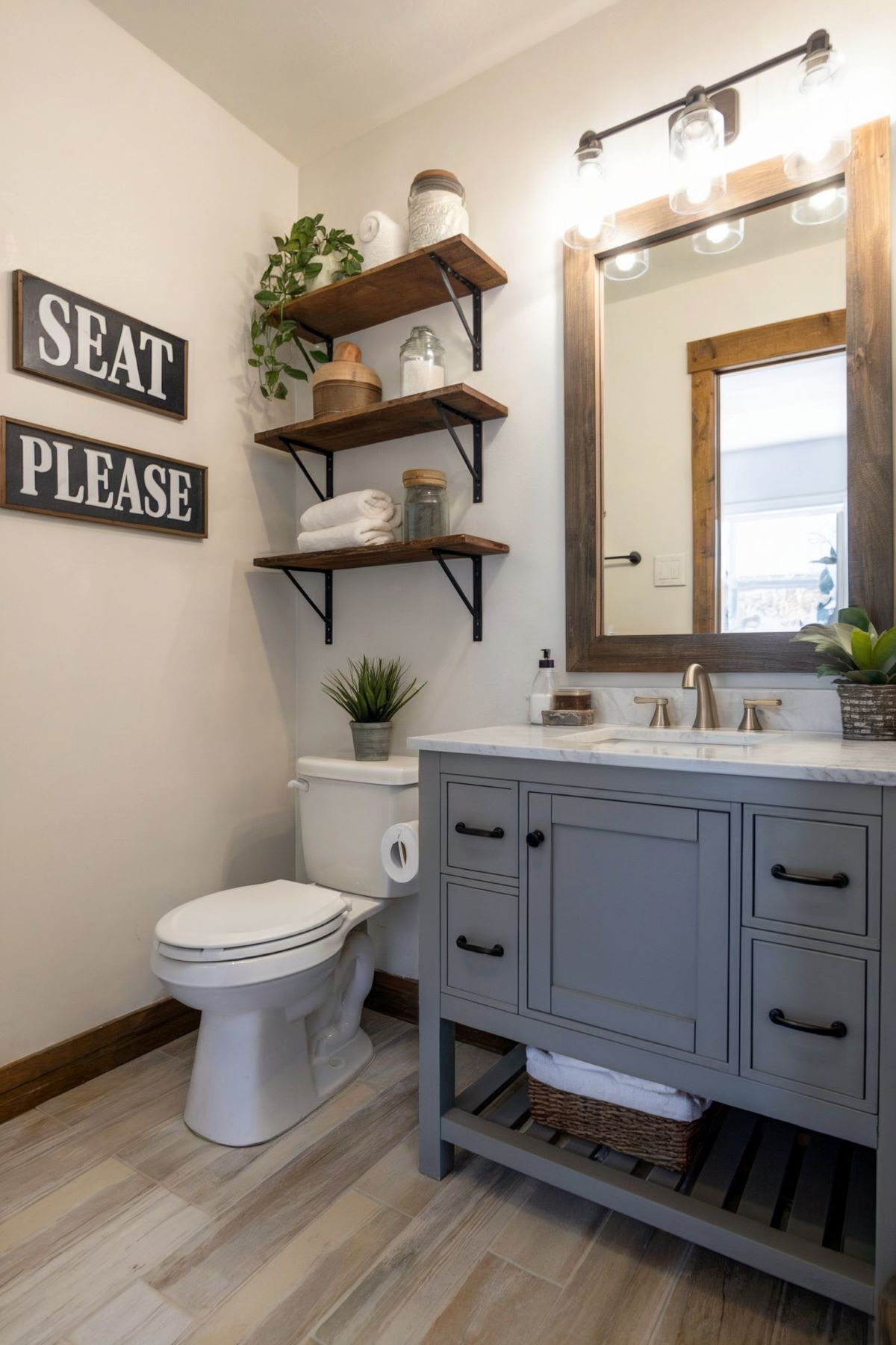 small farmhouse bathroom ideas DIY