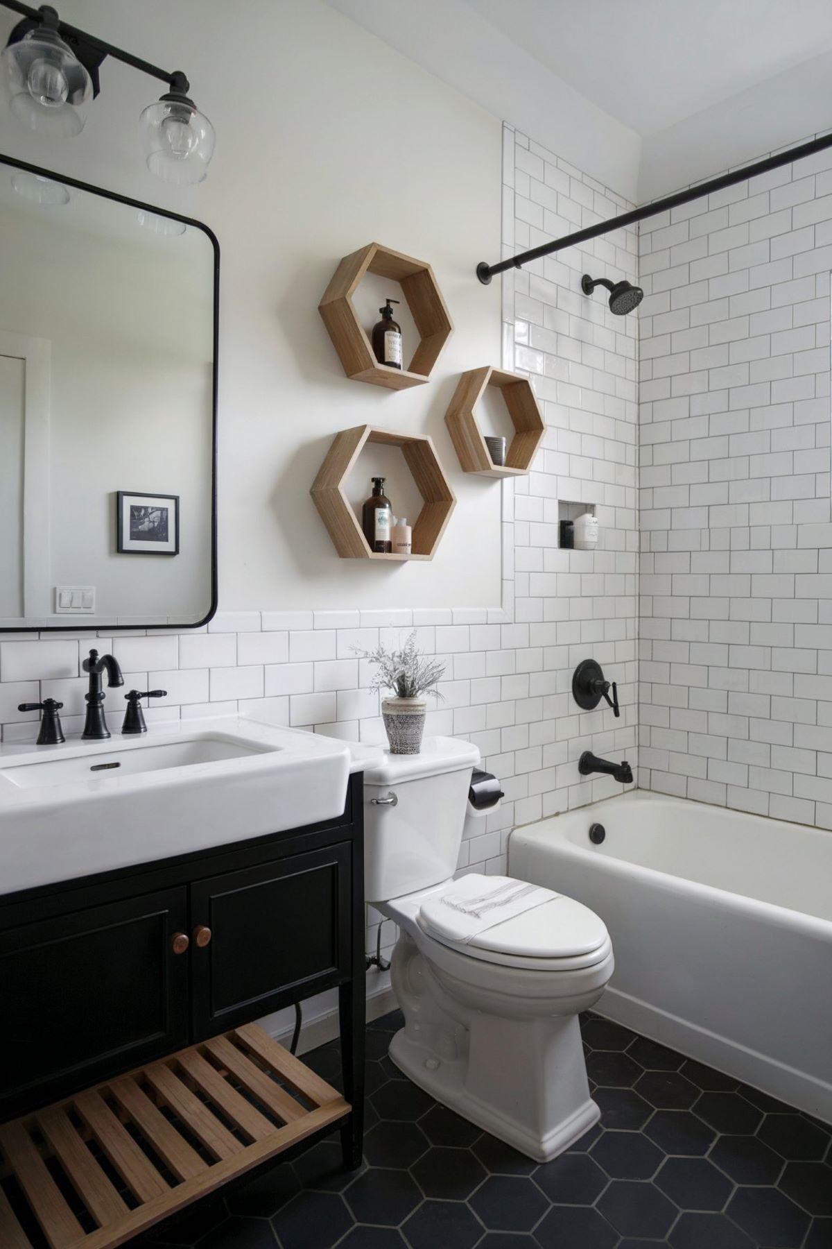 small farmhouse bathroom ideas narrow space