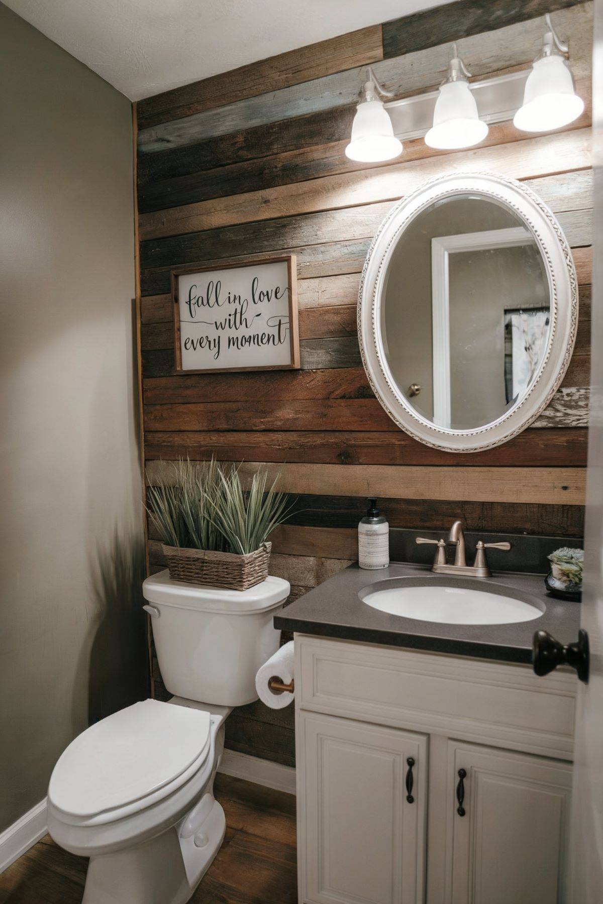 small farmhouse bathroom ideas powder room