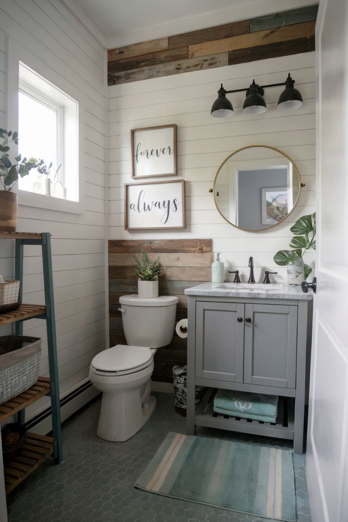 small farmhouse bathroom ideas rustic
