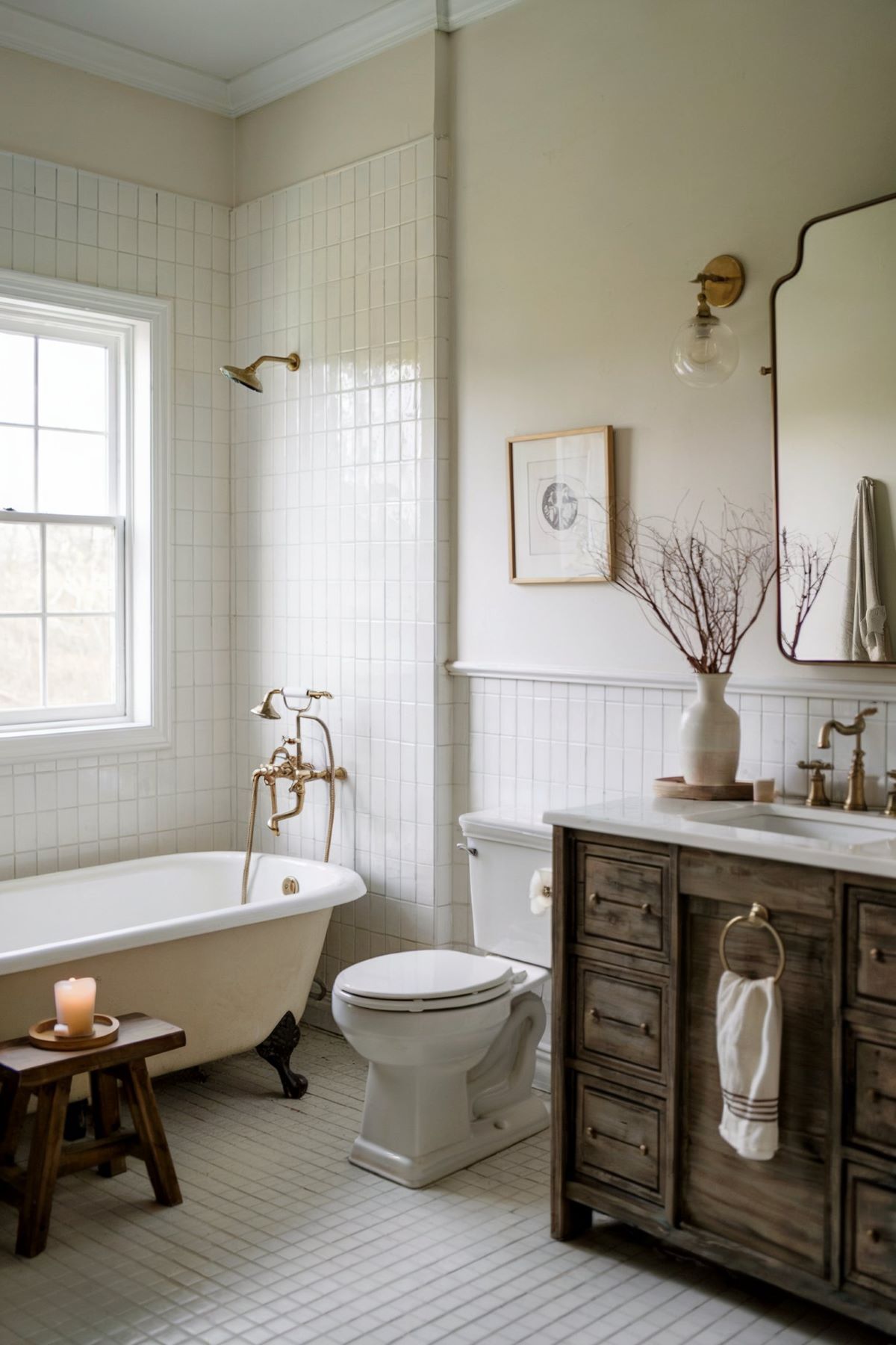 small farmhouse bathroom ideas vintage