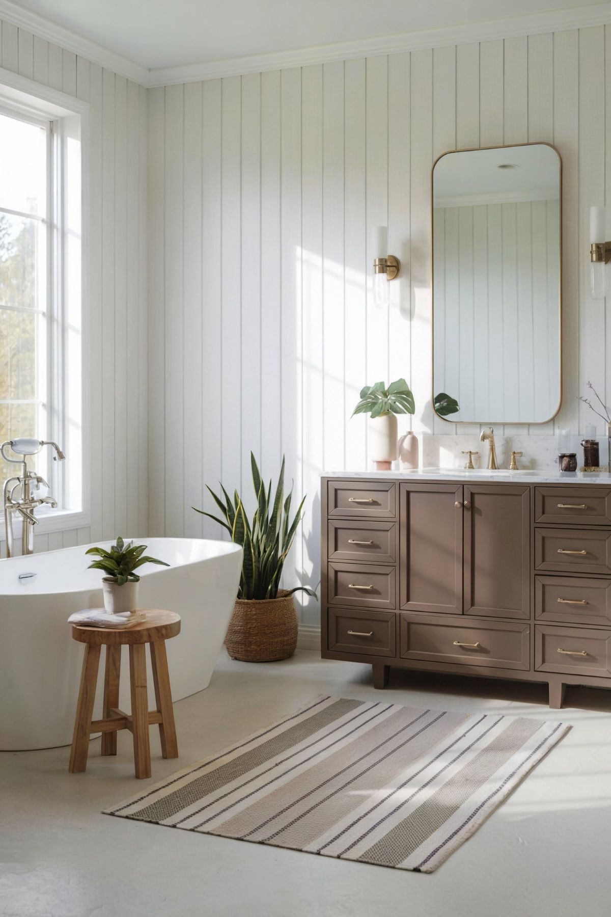 small farmhouse bathroom ideas with tub