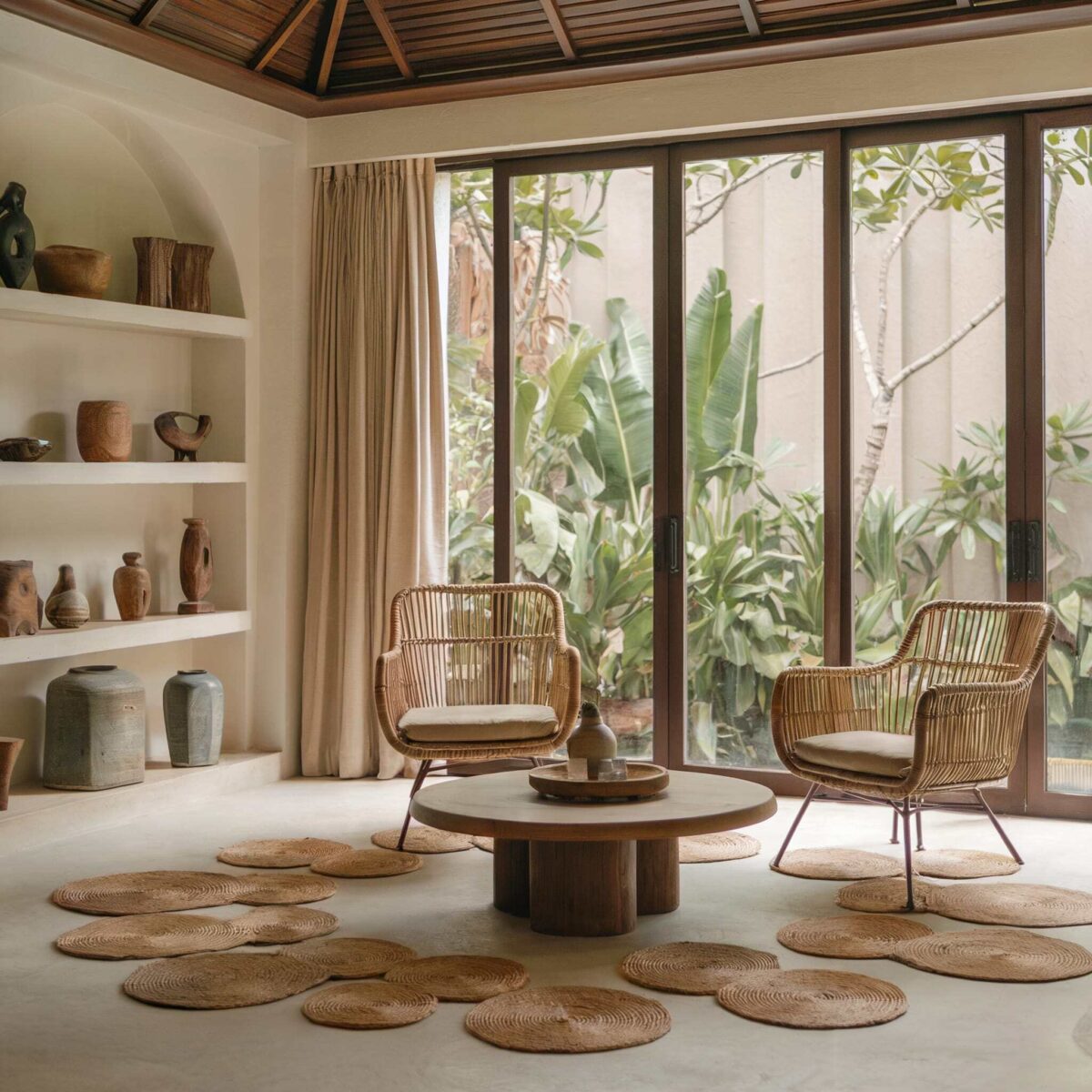 tropical eclectic living room ideas