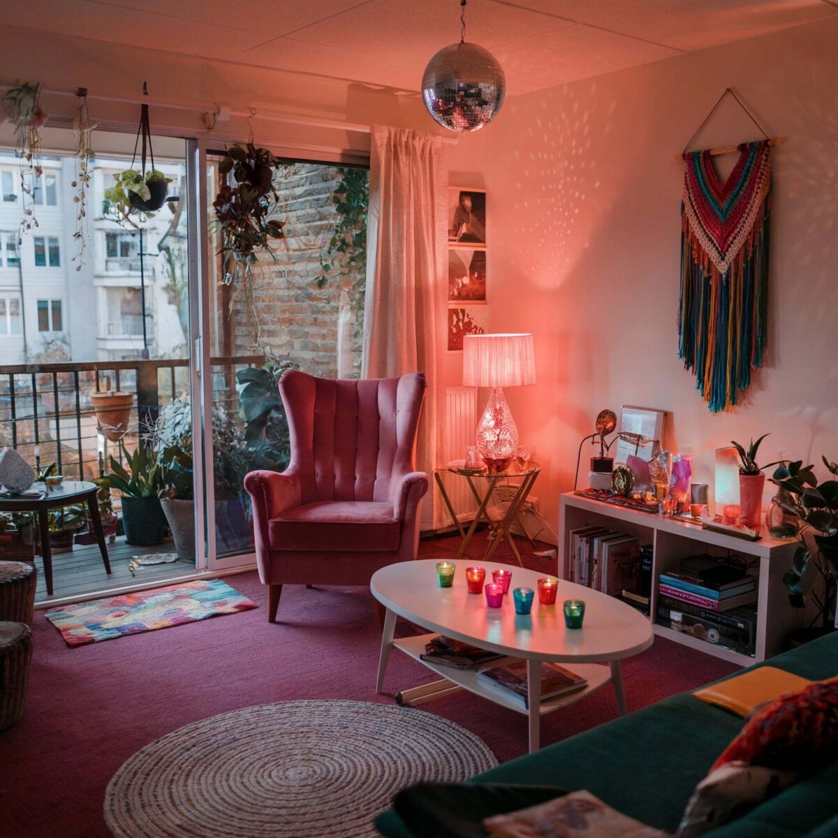 vibrant pink living room ideas eclectic bold theme