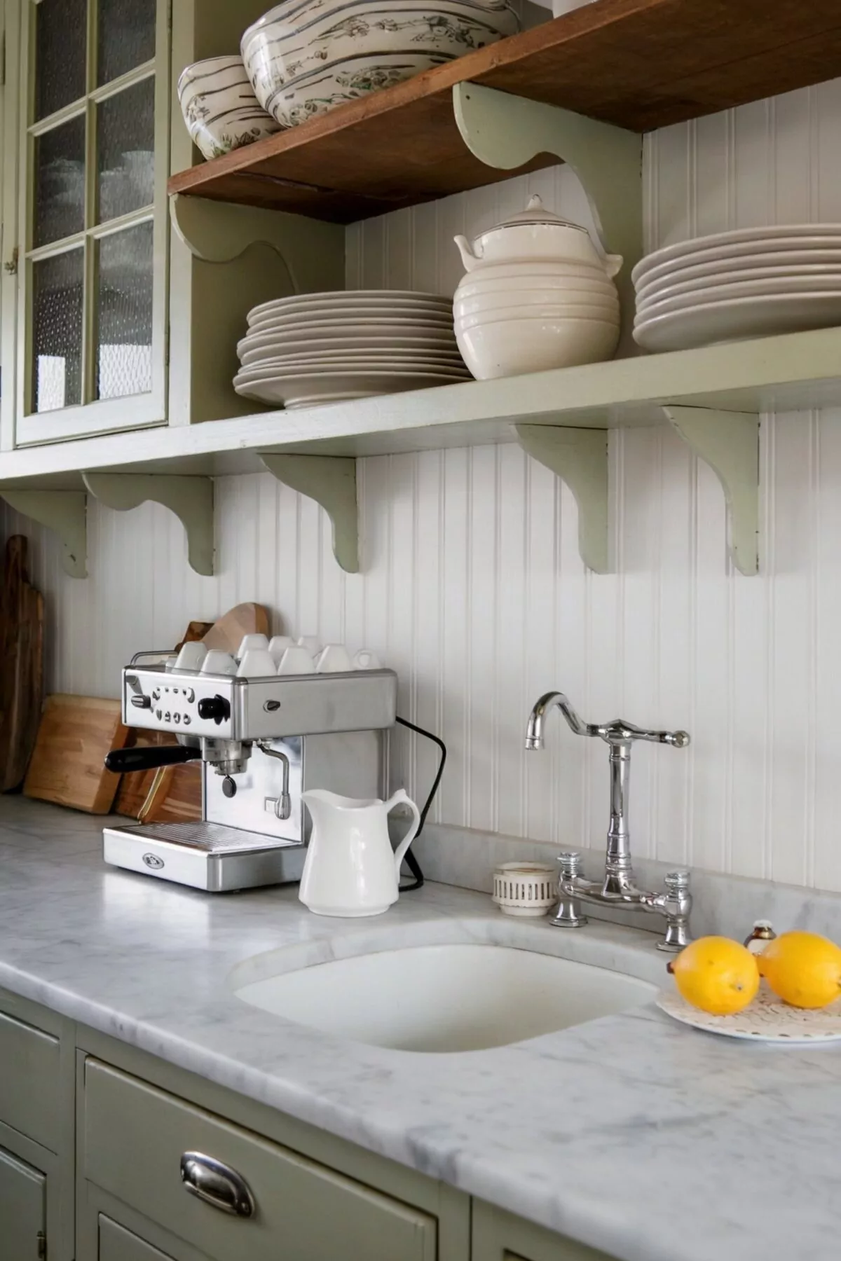 a farmhouse kitchen backsplash idea