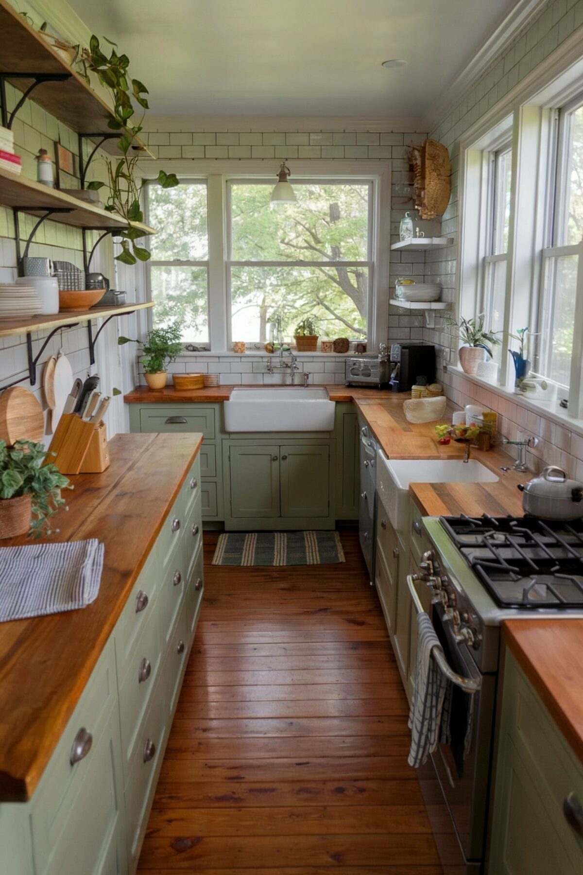 a kitchen backsplash ideas sage cabinets