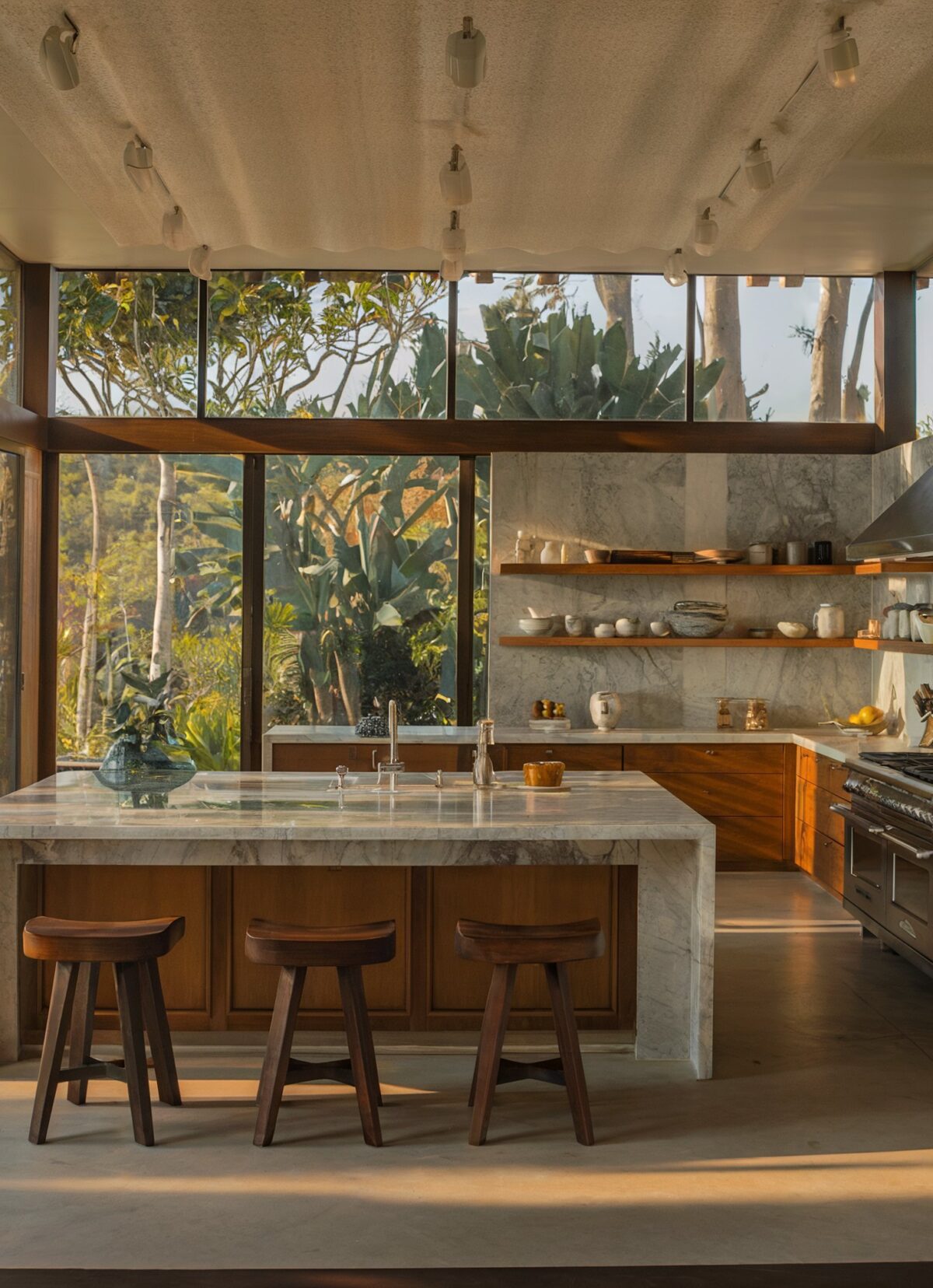 a photo of a kitchen backsplash with windows around ideas