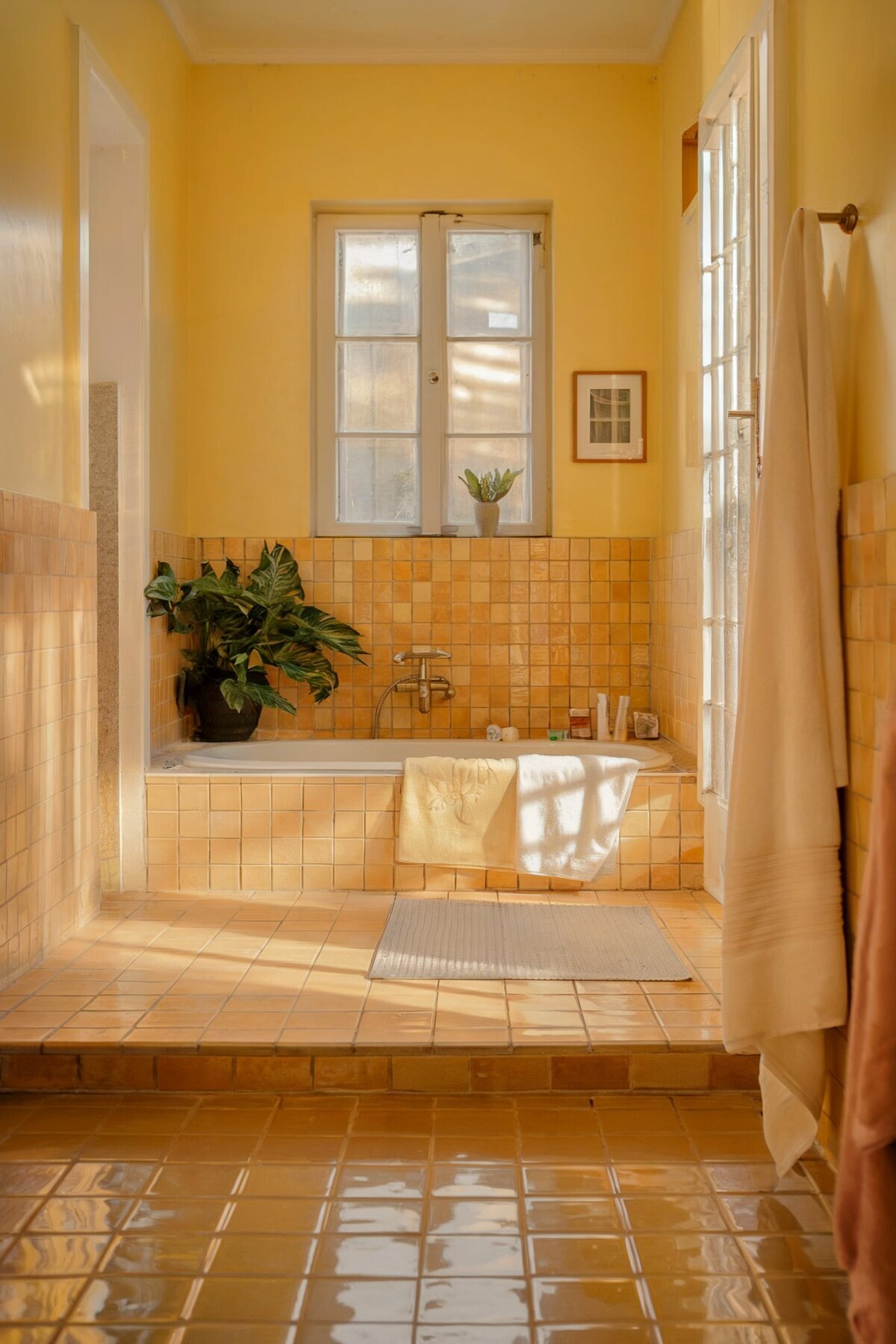 bathroom interior design ideas bright yellow