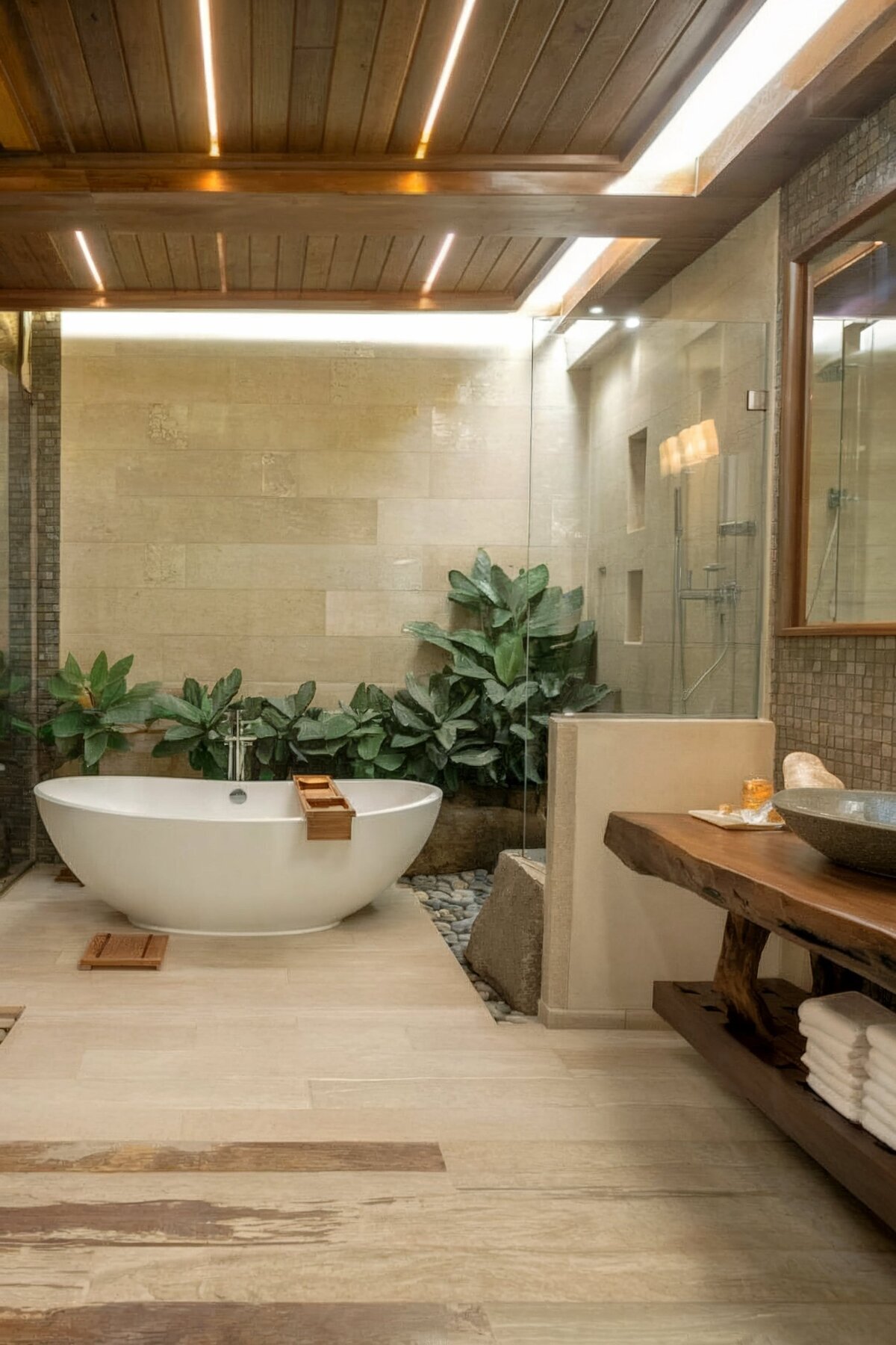 bathroom interior design ideas home spa earthy with plant