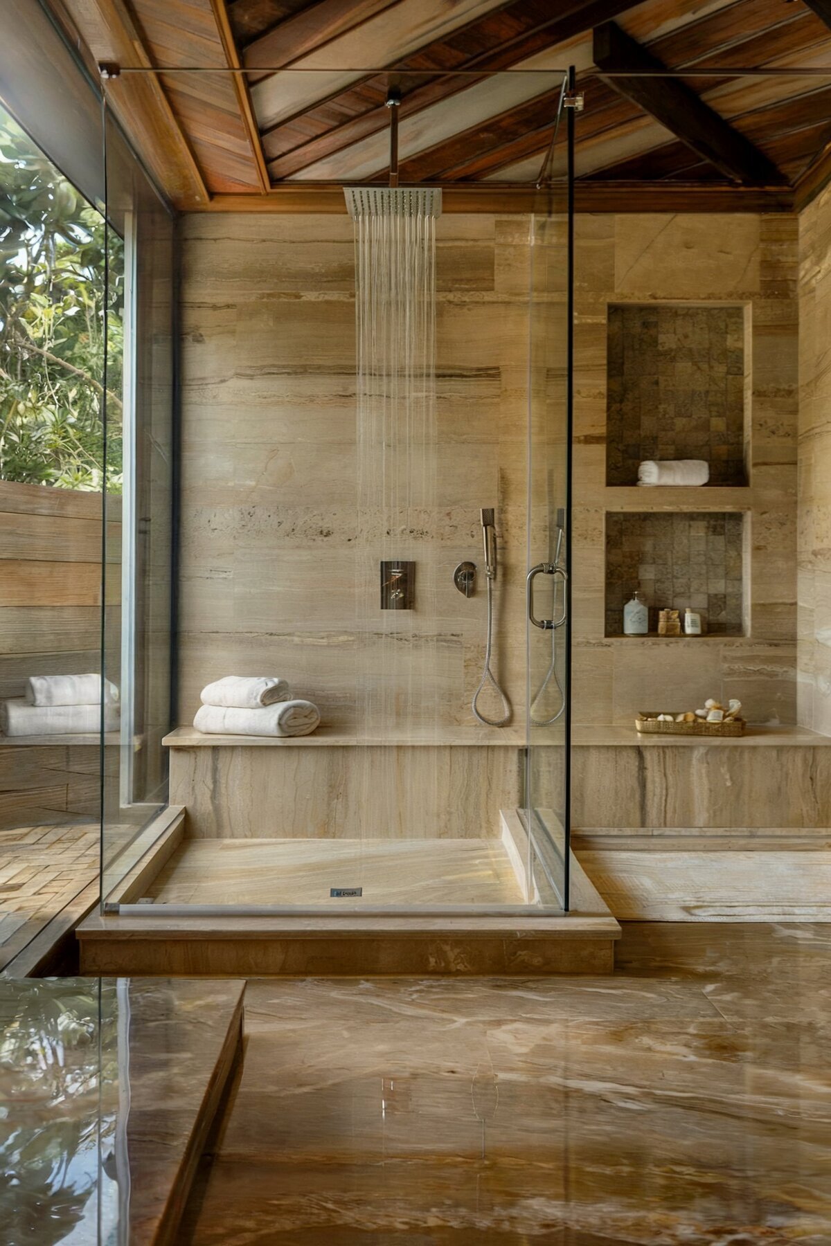 bathroom interior design ideas large open walk in shower